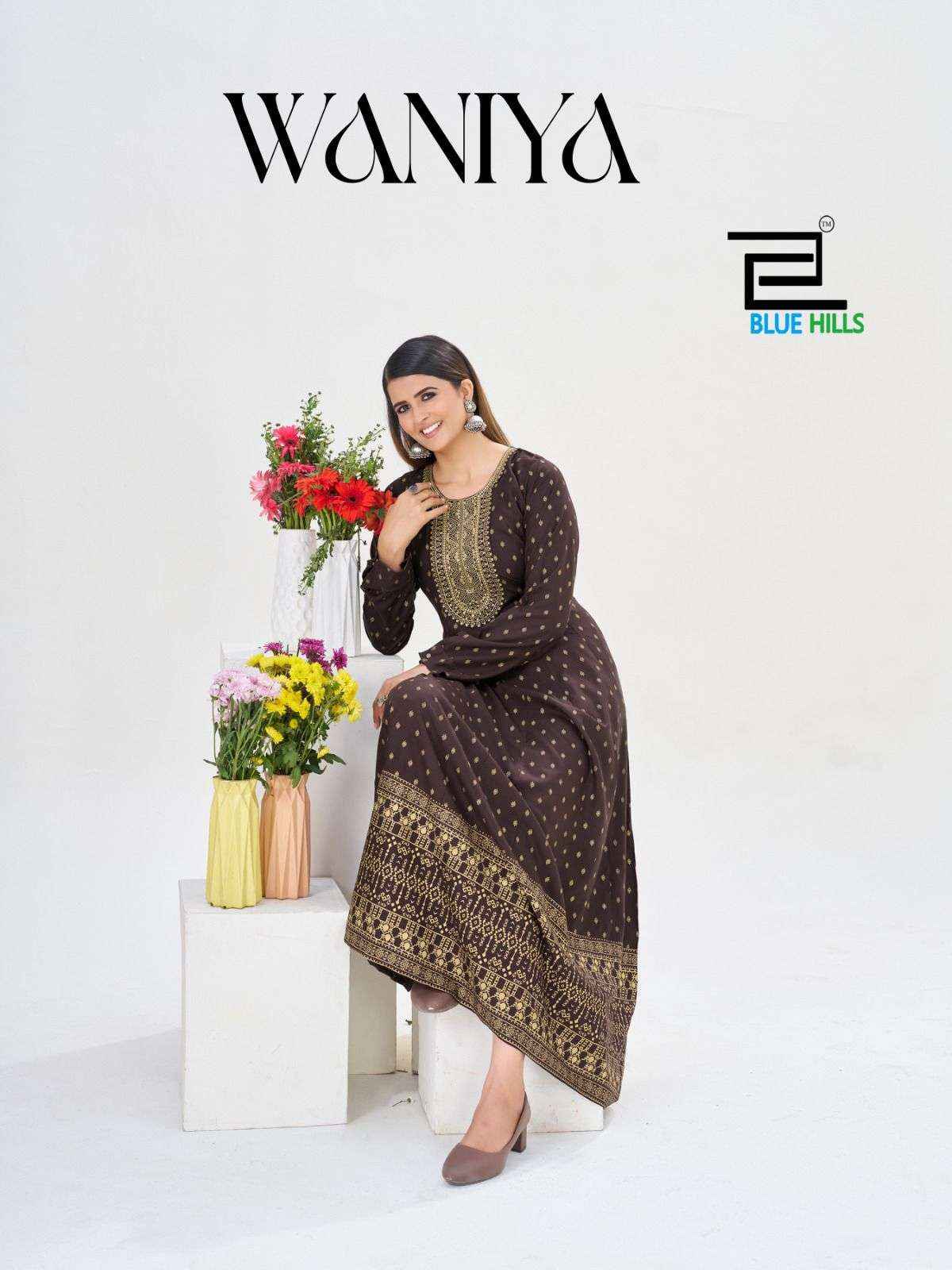 Blue Hills Waniya Rayon Gown 6 pcs Catalogue