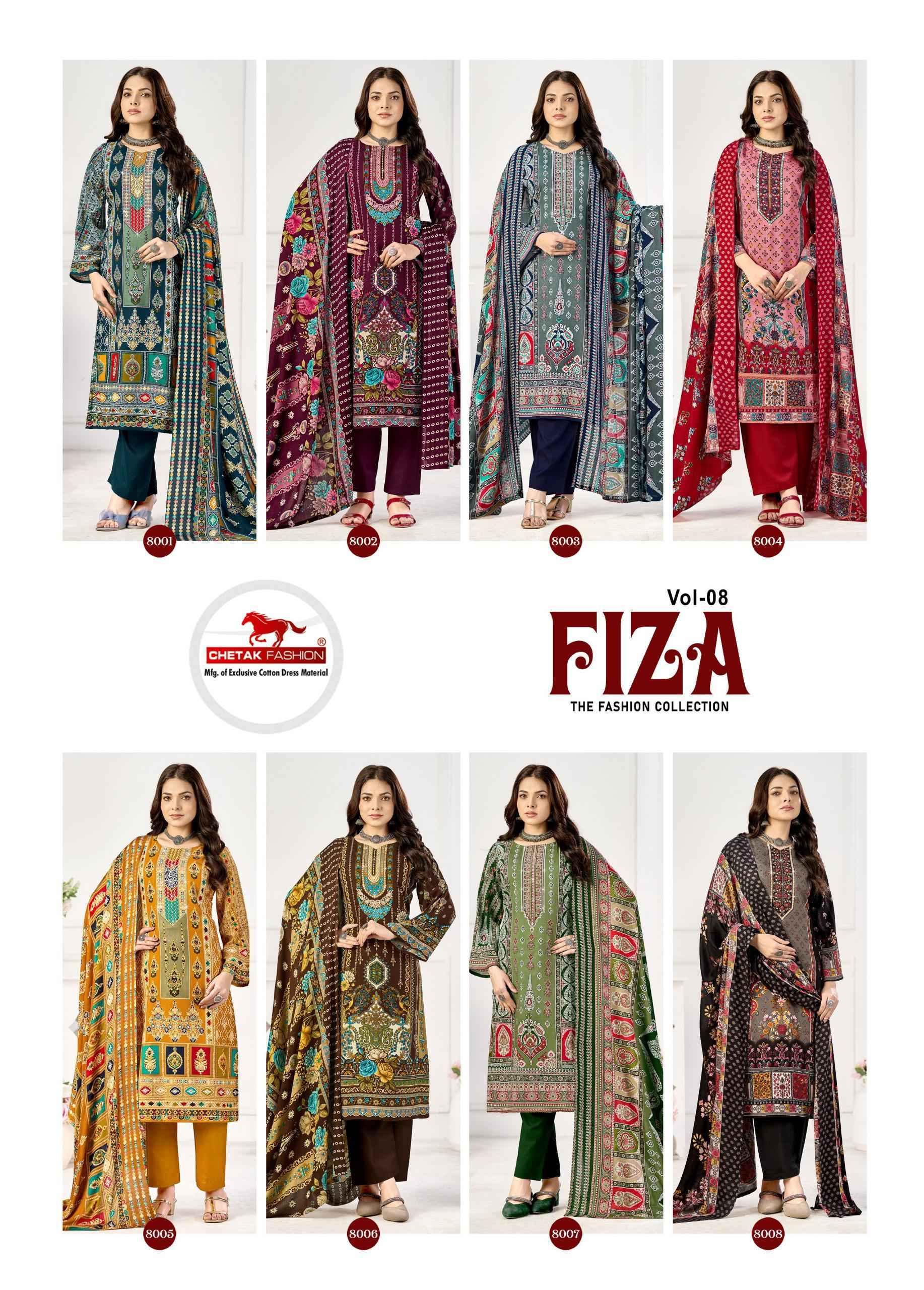 Chetak Fashion Fiza Vol 8 Rayon Dress Material 8 pcs Catalogue