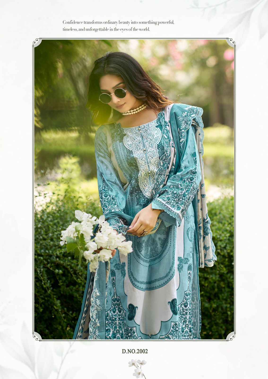 Cosmos Needle Impressions Vol 2 Lawn Cotton Dress Material 8 pcs Catalogue