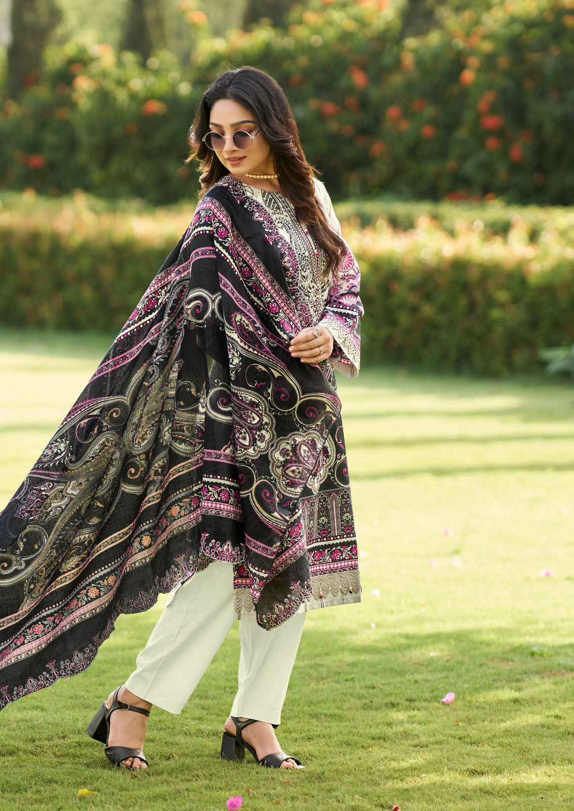 Cosmos Needle Impressions Vol 2 Lawn Cotton Dress Material 8 pcs Catalogue