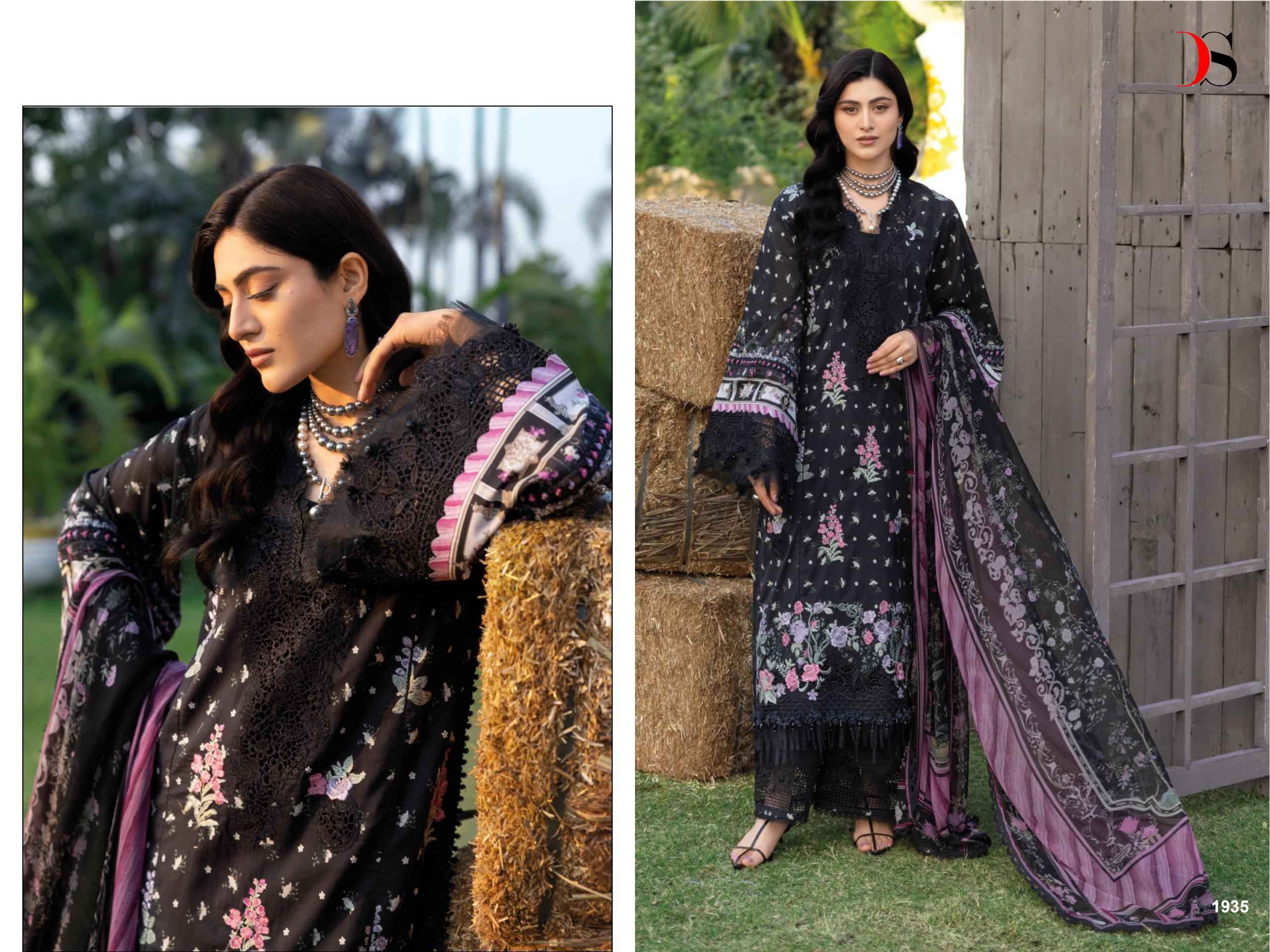 Deepsy Elaf Chikankari Cotton Dress Material 8 pcs Catalogue