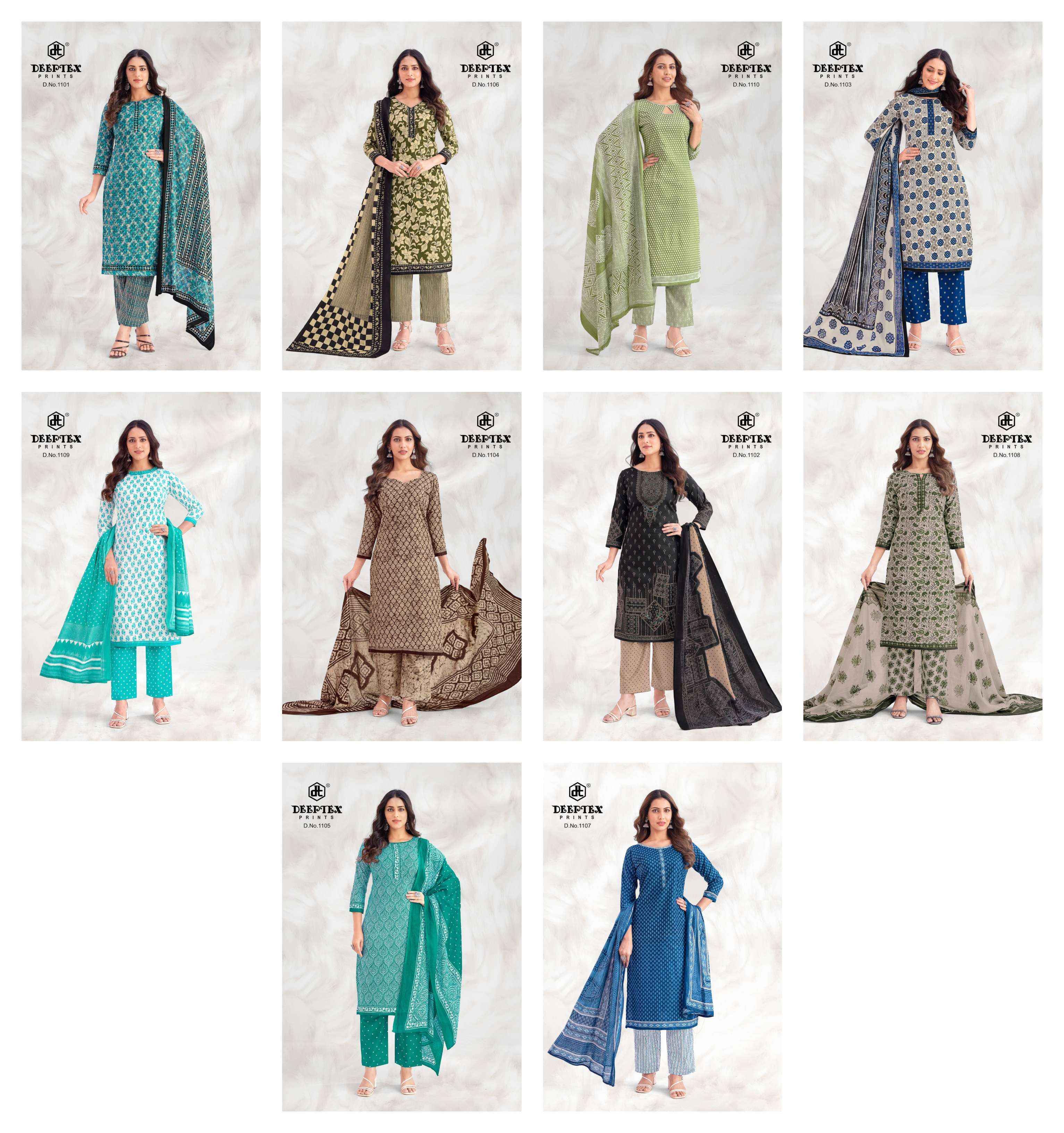 Deeptex Aaliza Vol 11 Readymade Cotton Dress 10 pcs Catalogue