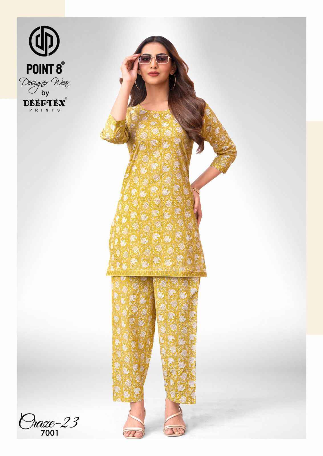 Deeptex Craze Vol 23 Vol 7 Cotton Co Ord Set 10 pcs Catalogue