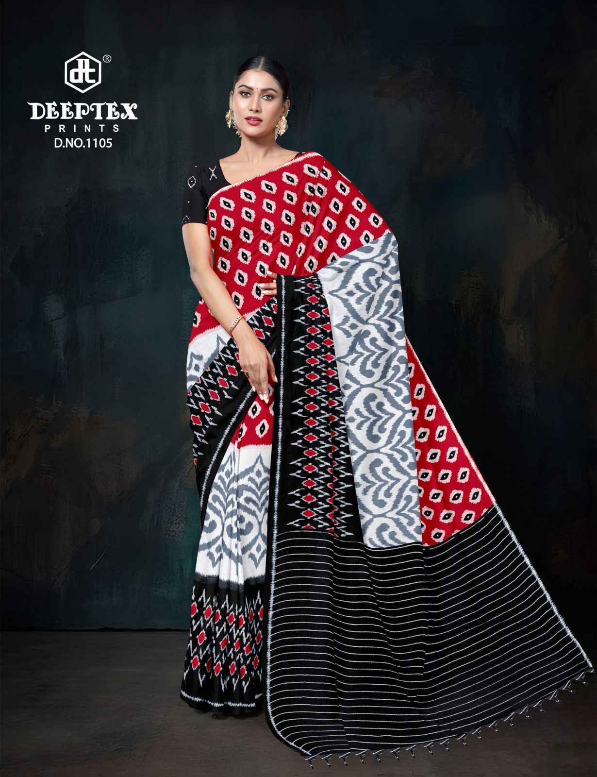 Deeptex Ikkat Special Vol 11 Cotton Saree 10 pcs Catalogue