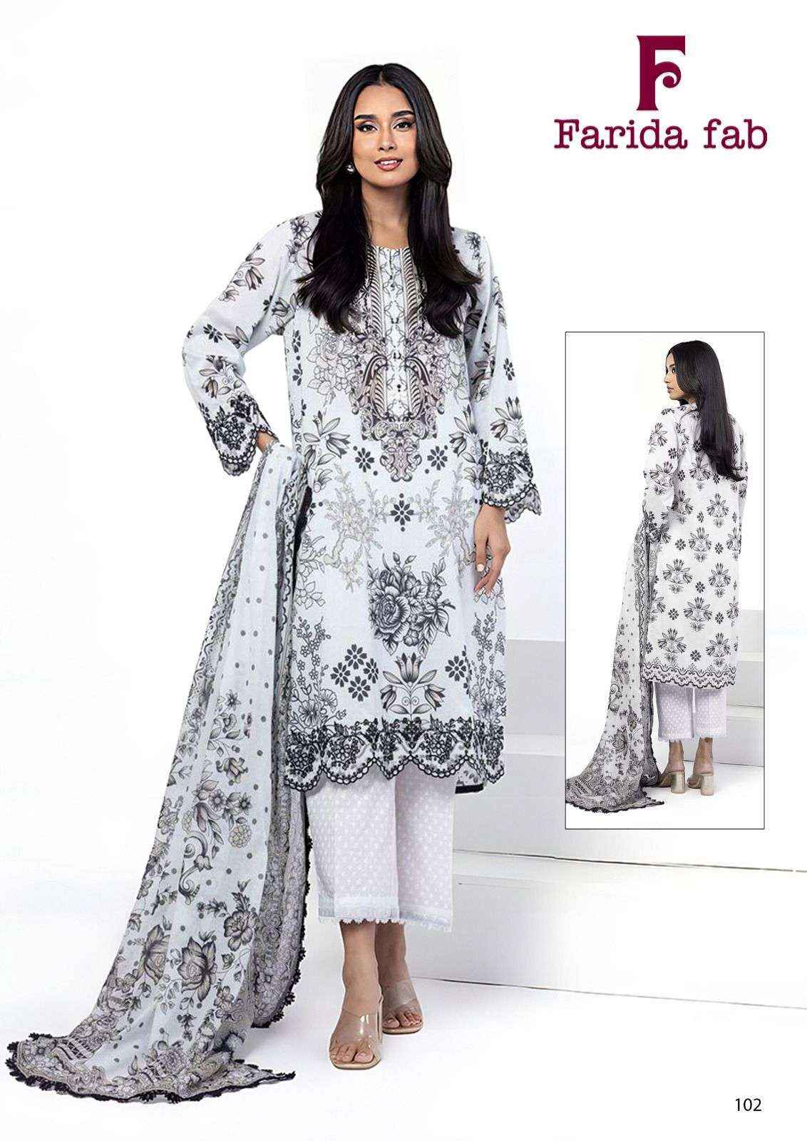 Farida Fab Bin Saeed Cotton Dress Material 6 pcs Catalogue
