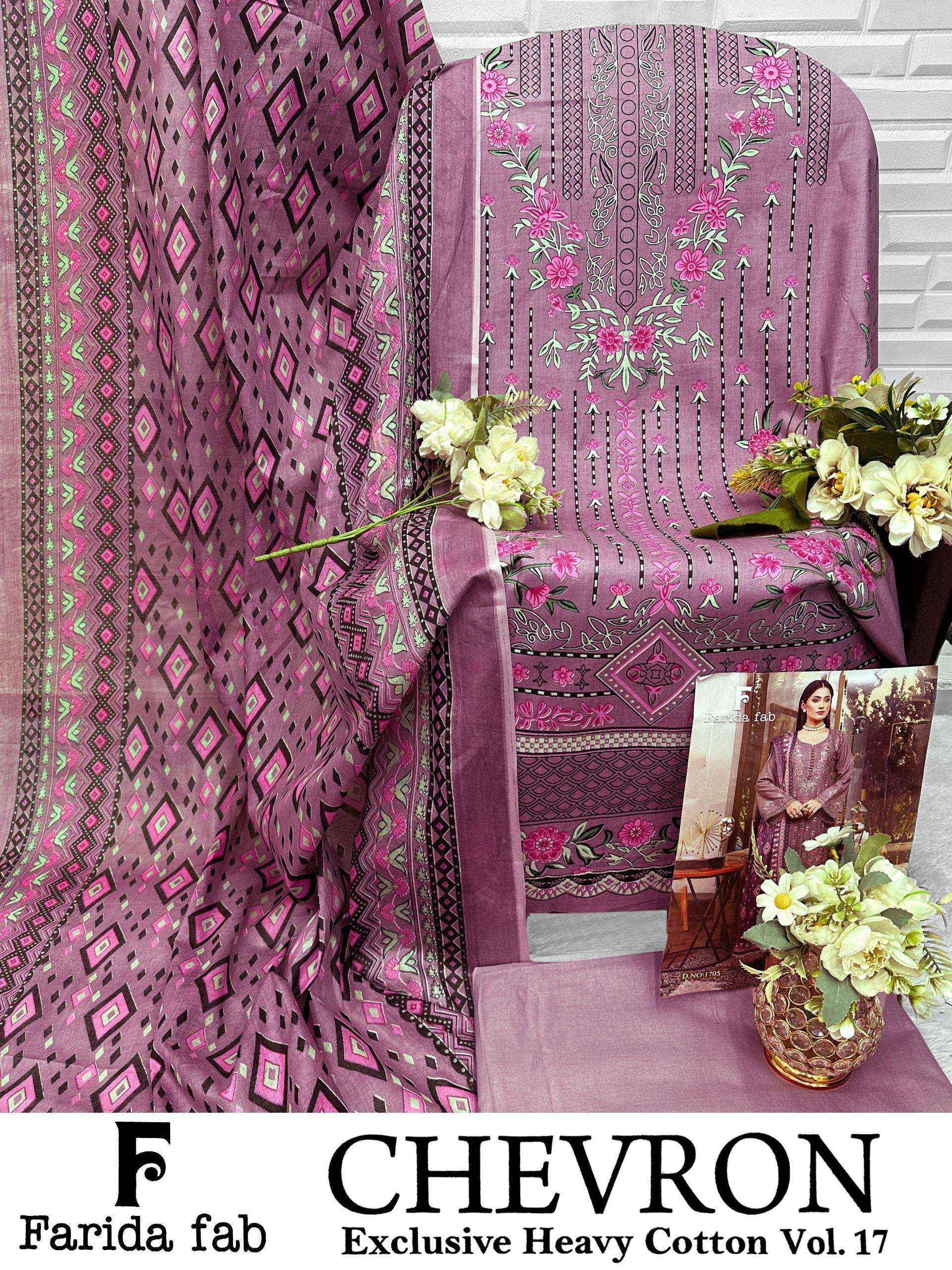 Farida Fab Chevron Vol 17 Cotton Dress Material 6 pcs Catalogue