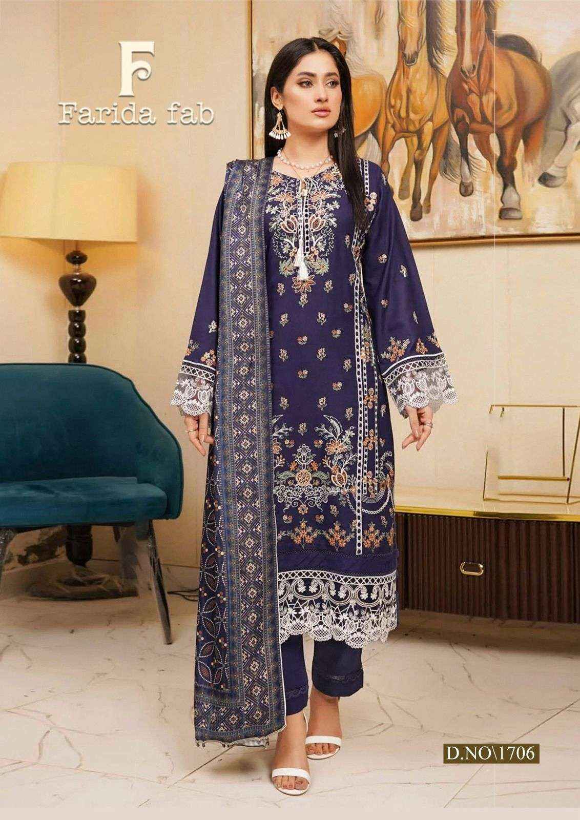 Farida Fab Chevron Vol 17 Cotton Dress Material 6 pcs Catalogue