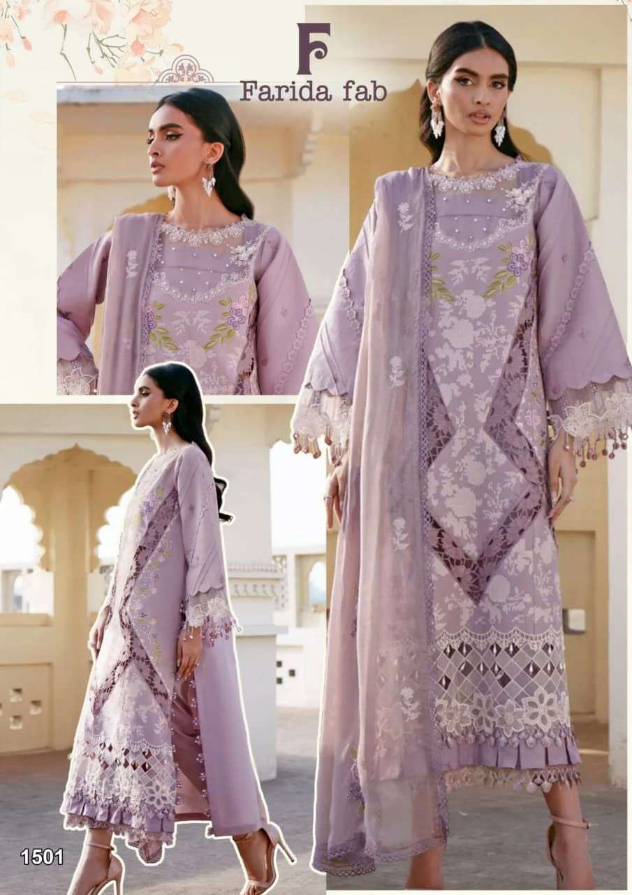 Farida Fab Crimson Vol 15 Cotton Dress Material 6 pcs Catalogue