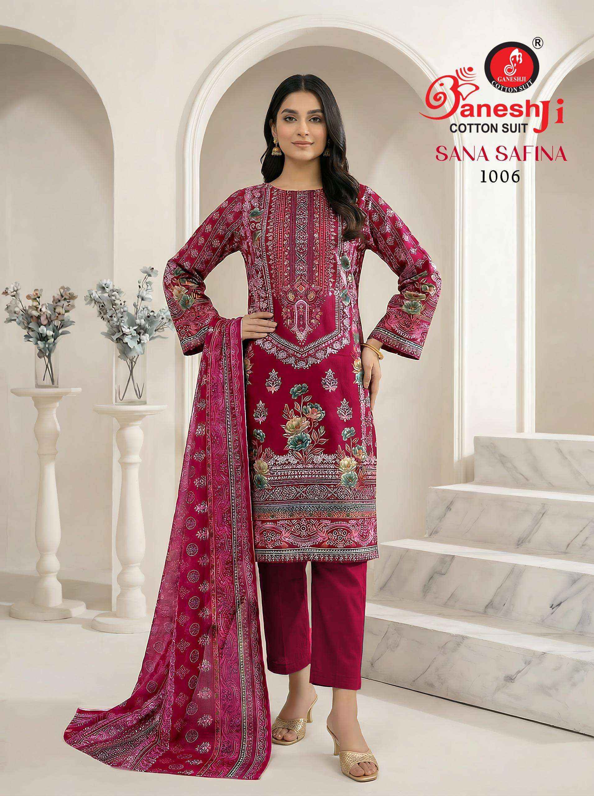 Ganesh Ji Sana Safina Vol 1 Cotton Dress Material 8 pcs Catalogue