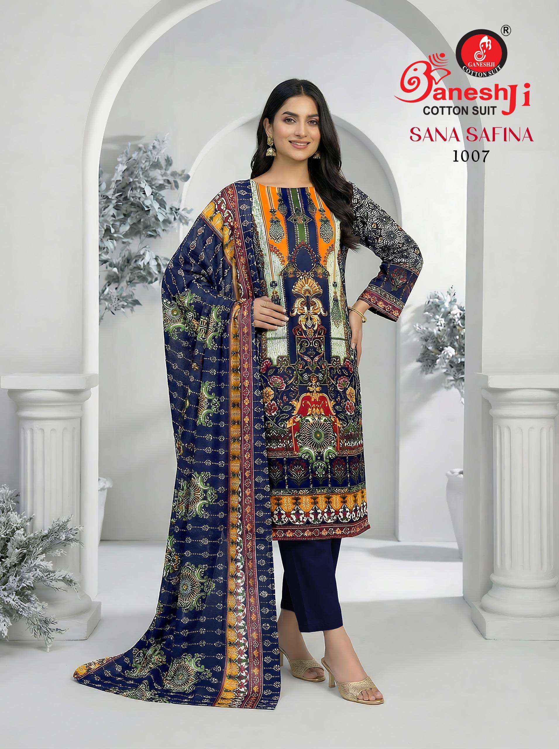 Ganesh Ji Sana Safina Vol 1 Cotton Dress Material 8 pcs Catalogue