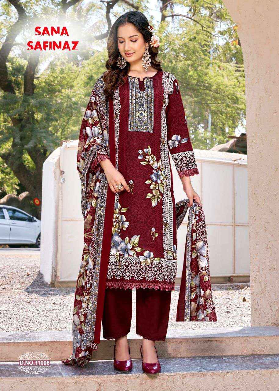 Ganesha Sana Safinaz Vol 11 Cotton Dress Material 8 pcs Catalogue