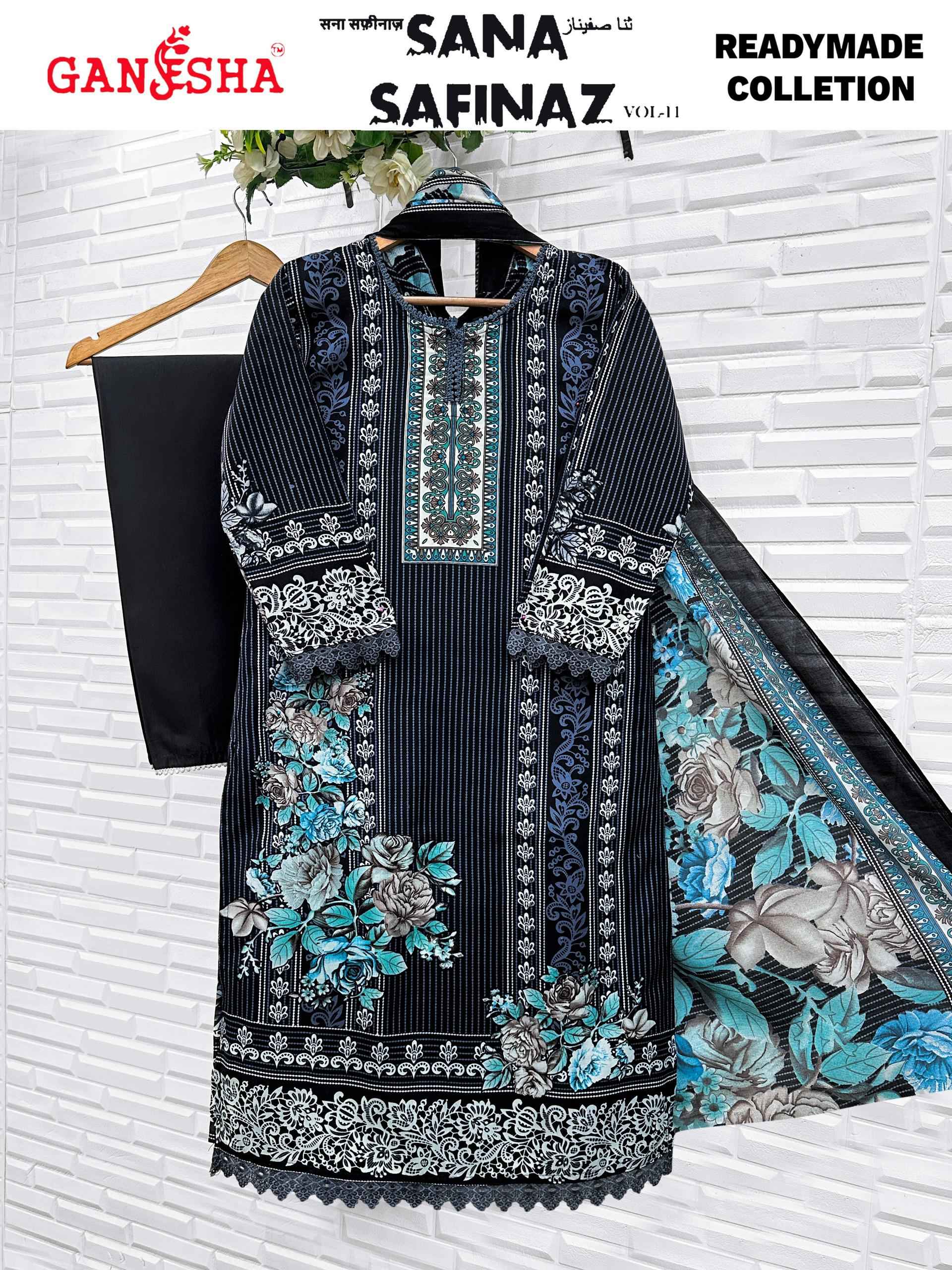 Ganesha Sana Safinaz Vol 11 Readymade Cotton Dress 8 pcs Catalogue