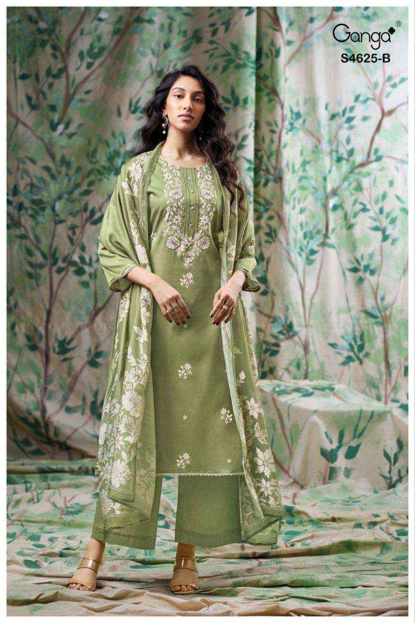 Ganga Kynna 4625 Cotton Dress Material 4 pcs Catalogue