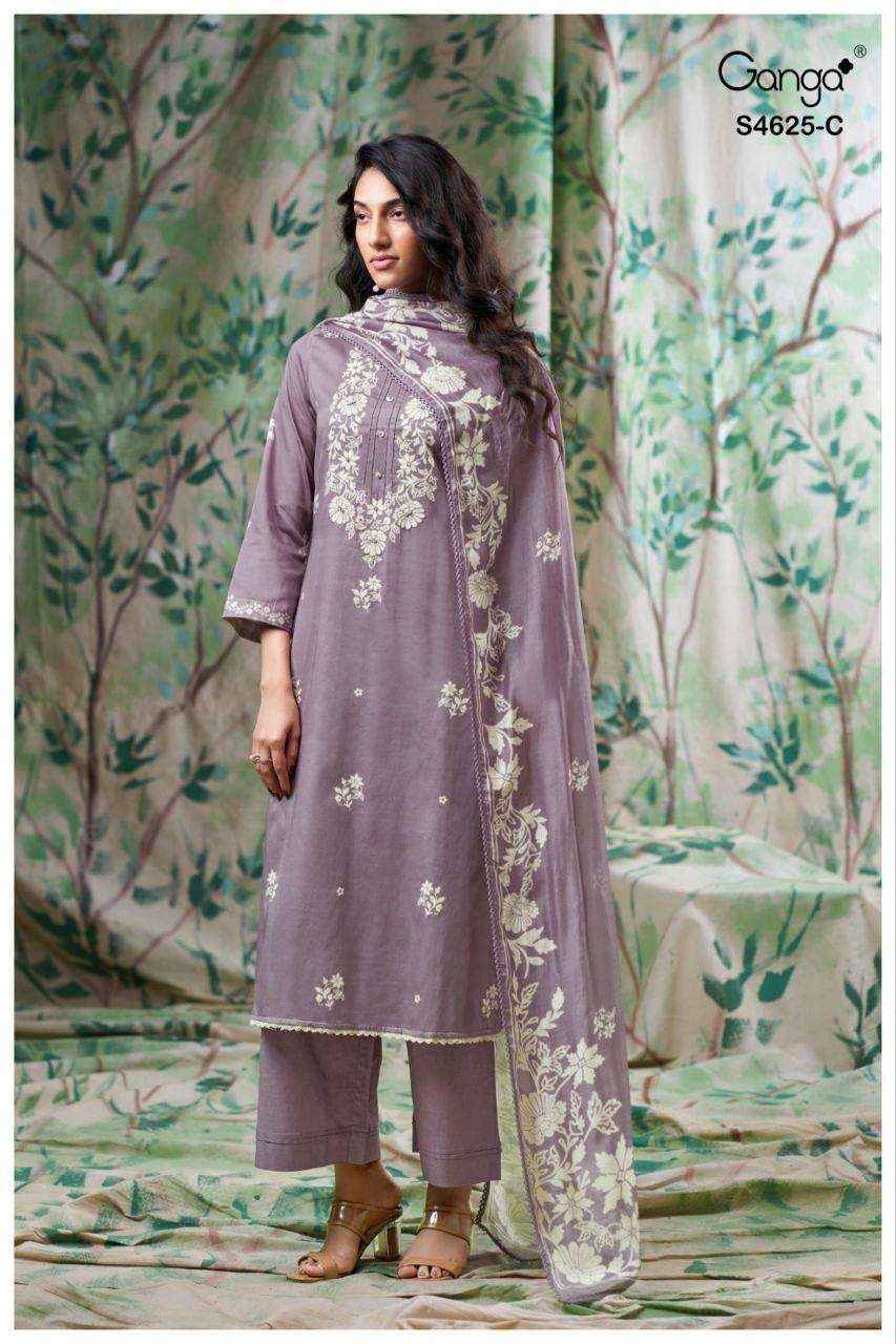 Ganga Kynna 4625 Cotton Dress Material 4 pcs Catalogue