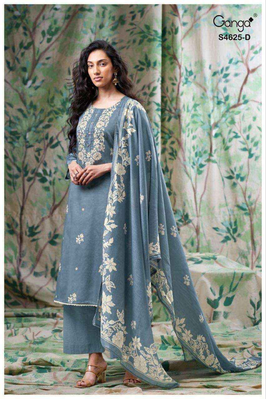Ganga Kynna 4625 Cotton Dress Material 4 pcs Catalogue