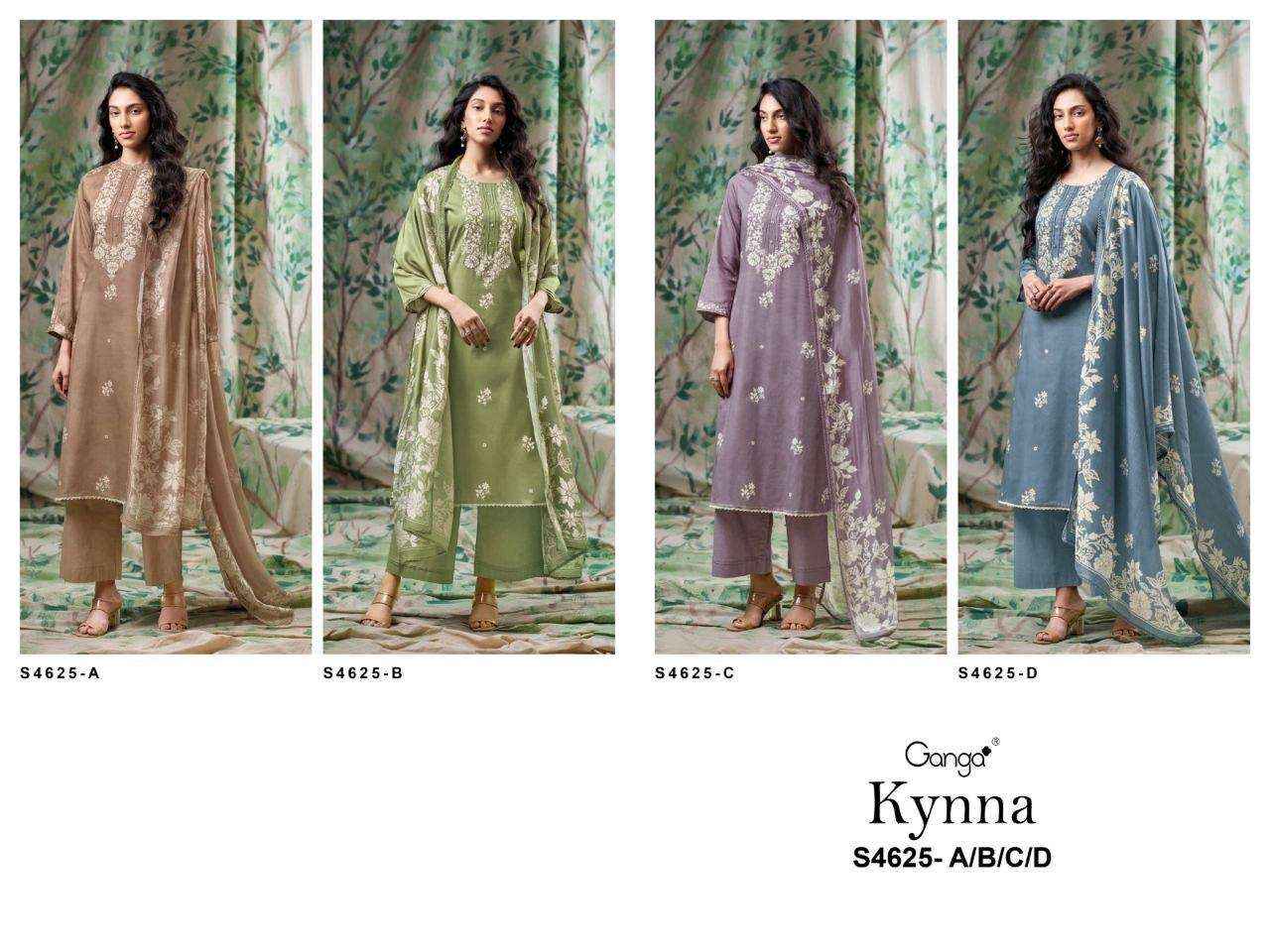 Ganga Kynna 4625 Cotton Dress Material 4 pcs Catalogue