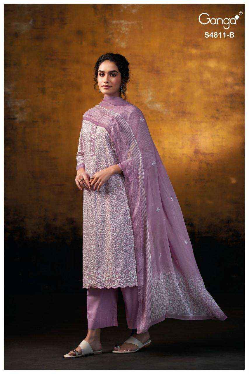 Ganga Ramya 4811 Cotton Dress Material 4 pcs Catalogue