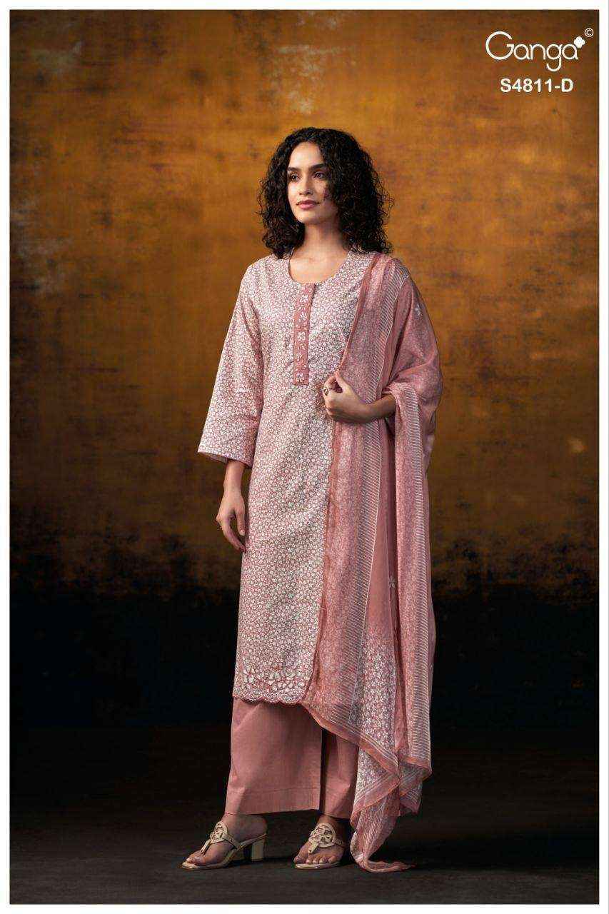 Ganga Ramya 4811 Cotton Dress Material 4 pcs Catalogue
