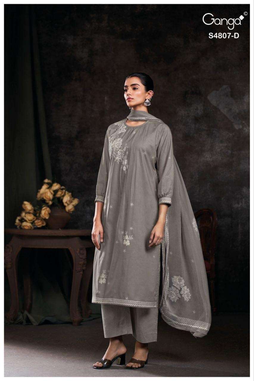 Ganga Rishvya 4807 Cotton Dress Material 4 pcs Catalogue