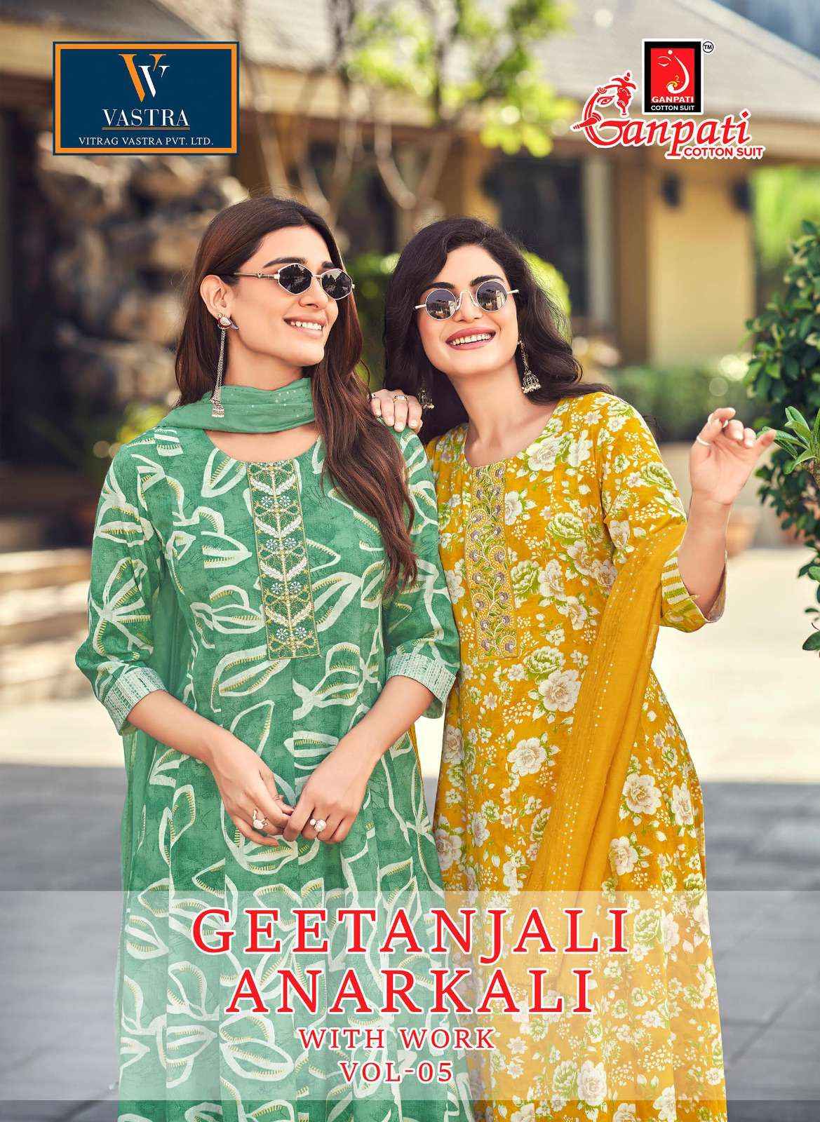 Ganpati Gitanjali Anarkali Vol 5 Readymade Rayon Slub Dress 12 pcs Catalogue