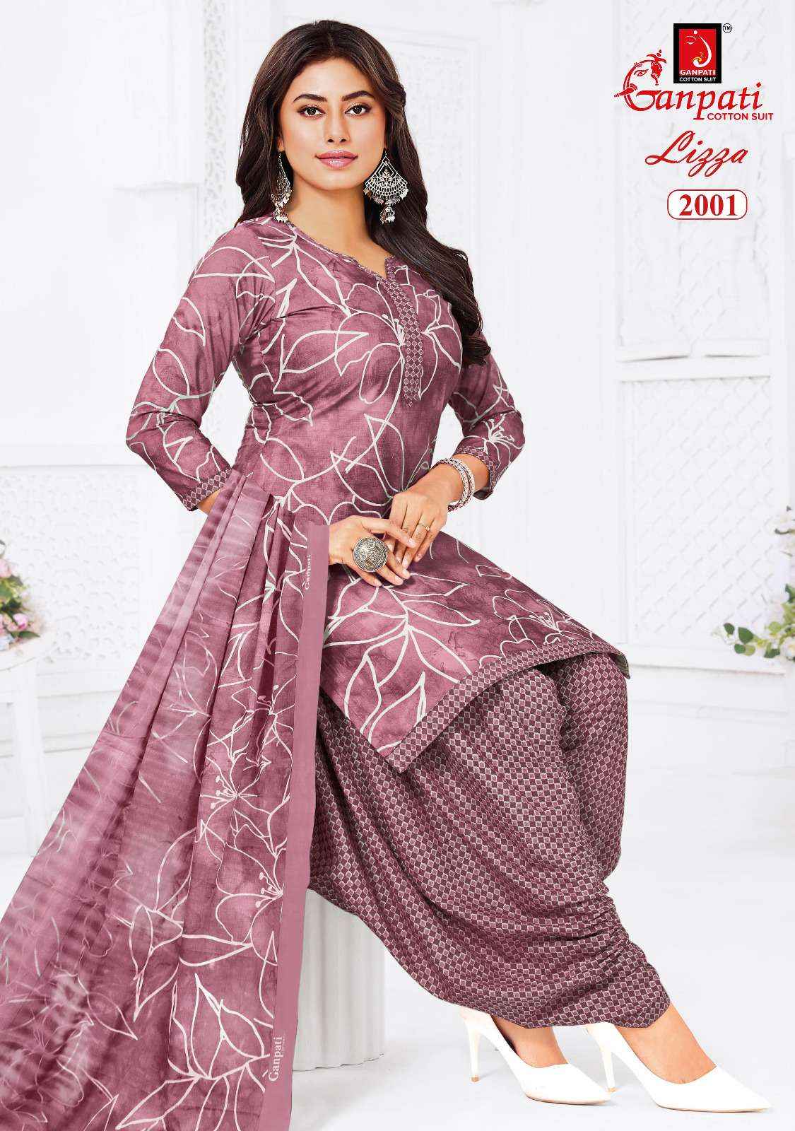 Ganpati Lizza Patiyala Vol 2 Readymade Cotton Dress 12 pcs catalogue