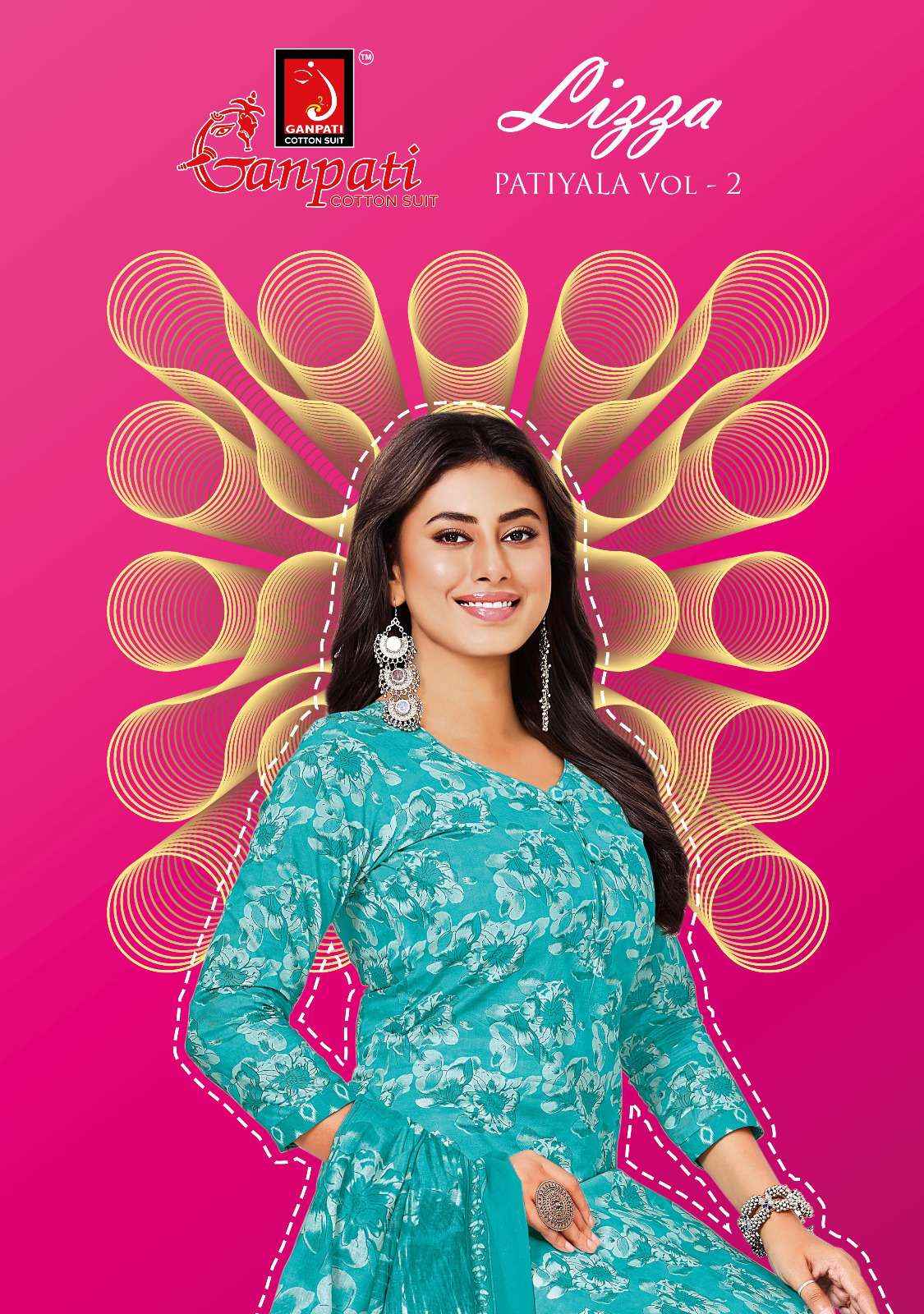 Ganpati Lizza Patiyala Vol 2 Readymade Cotton Dress 12 pcs catalogue
