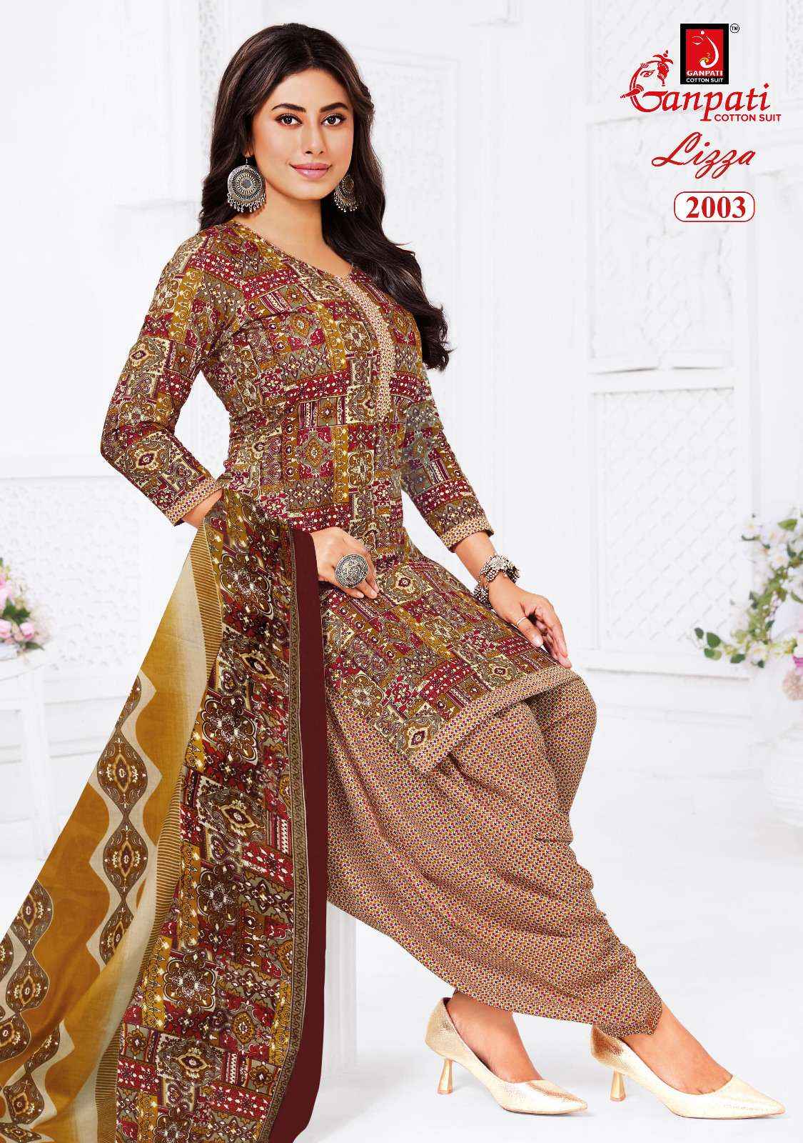 Ganpati Lizza Patiyala Vol 2 Readymade Cotton Dress 12 pcs catalogue