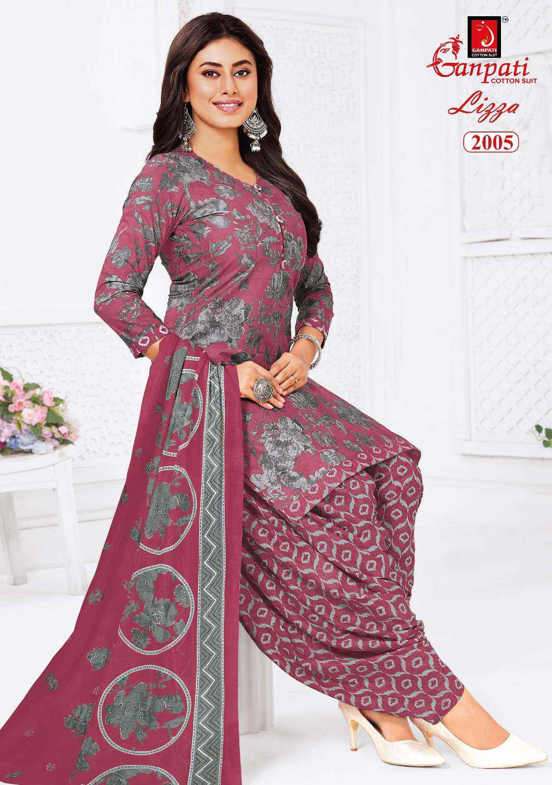 Ganpati Lizza Patiyala Vol 2 Readymade Cotton Dress 12 pcs catalogue