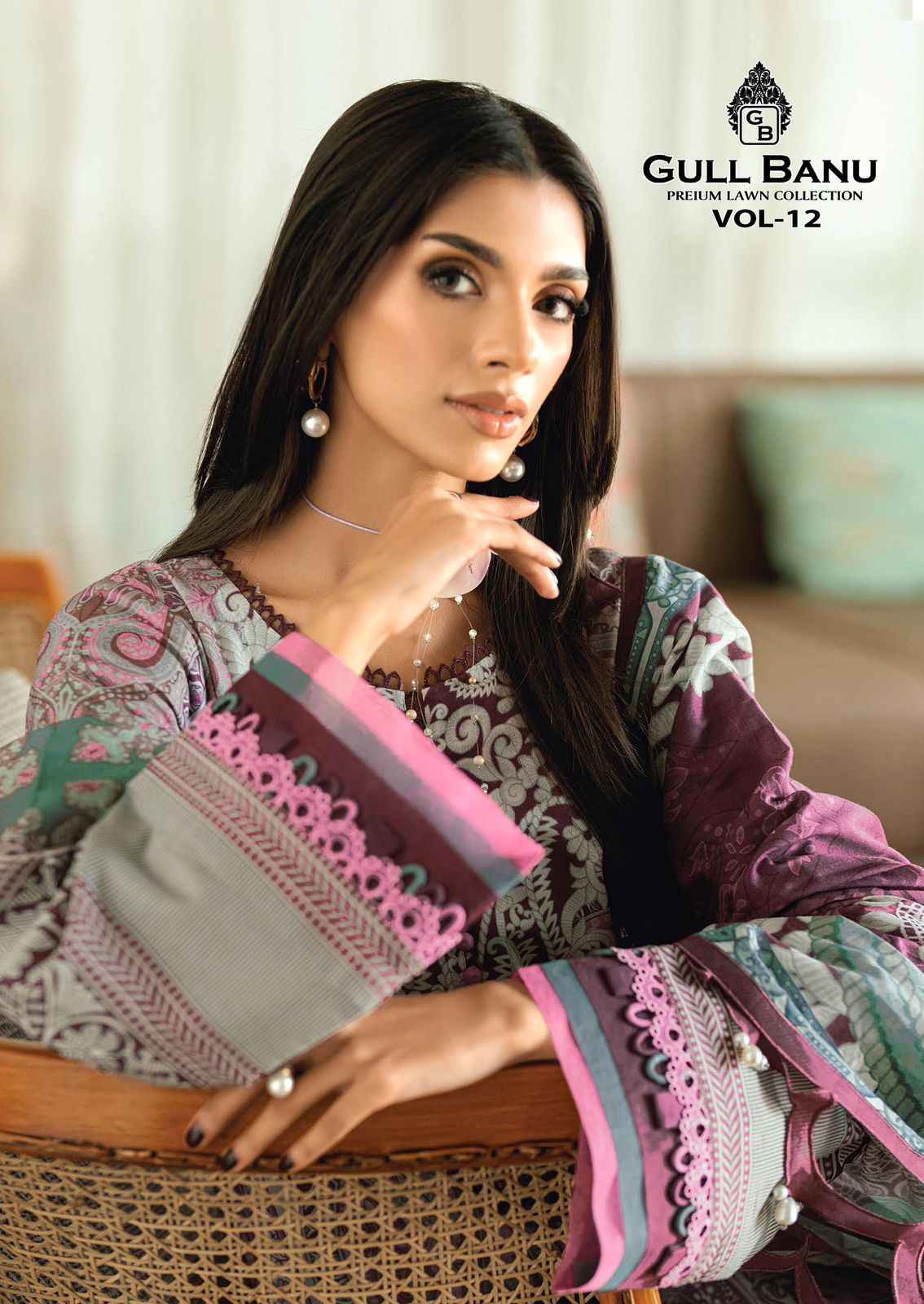 Gull Aahmed Gull Banu Vol 12 Cambric Cotton Dress Material 6 pcs Catalogue