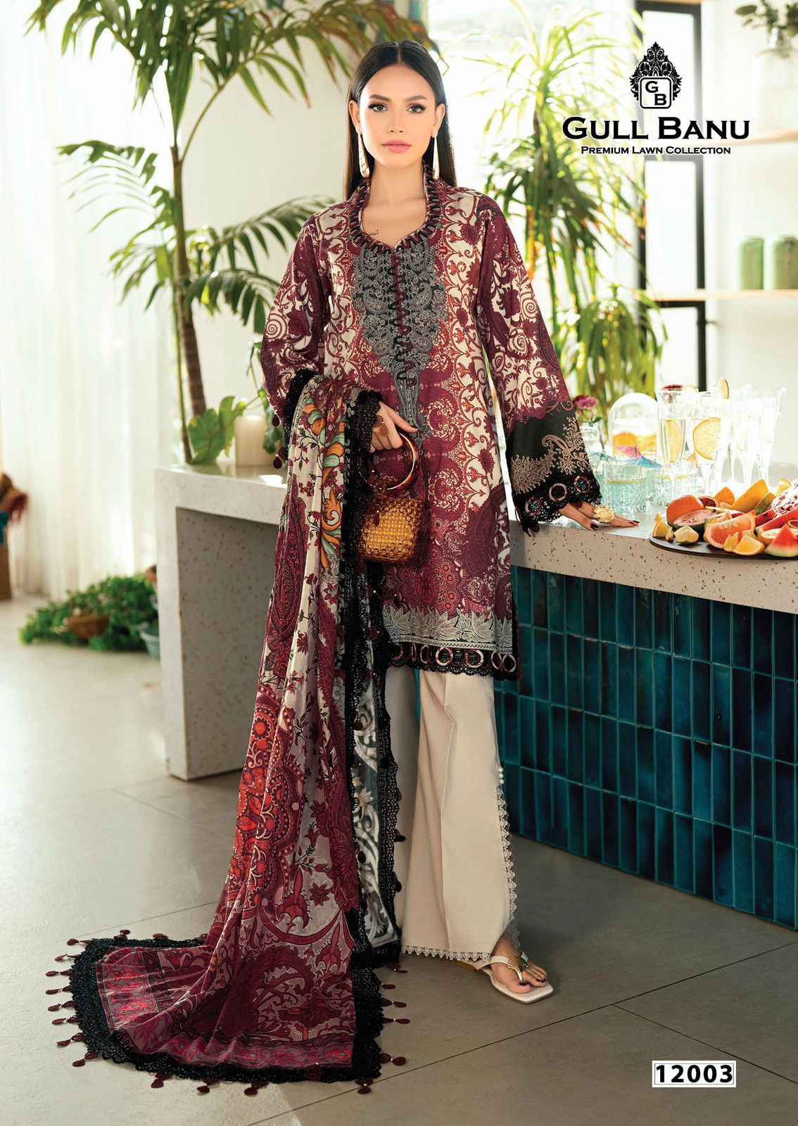 Gull Aahmed Gull Banu Vol 12 Cambric Cotton Dress Material 6 pcs Catalogue