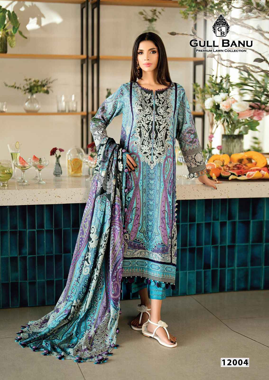 Gull Aahmed Gull Banu Vol 12 Cambric Cotton Dress Material 6 pcs Catalogue