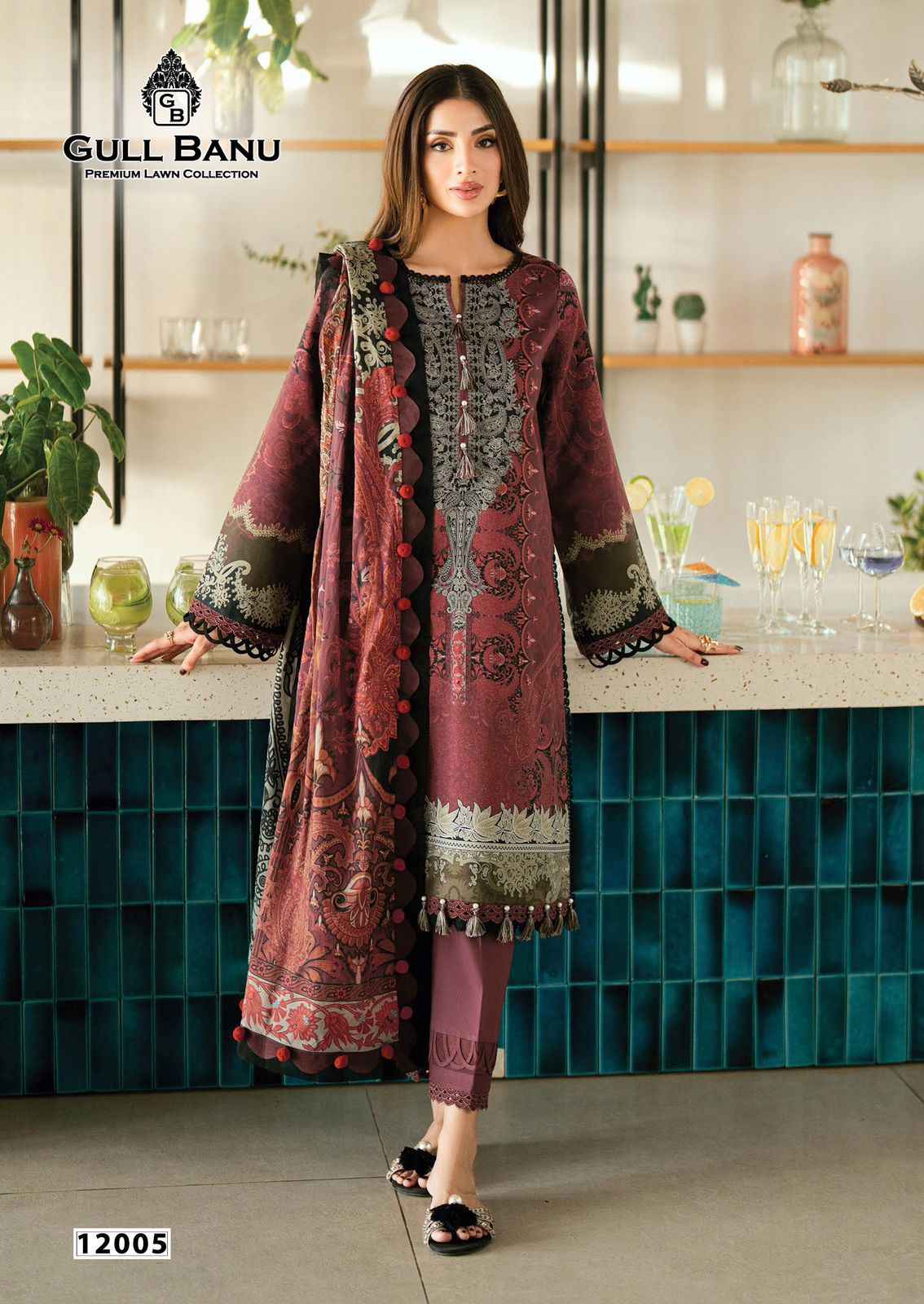Gull Aahmed Gull Banu Vol 12 Cambric Cotton Dress Material 6 pcs Catalogue