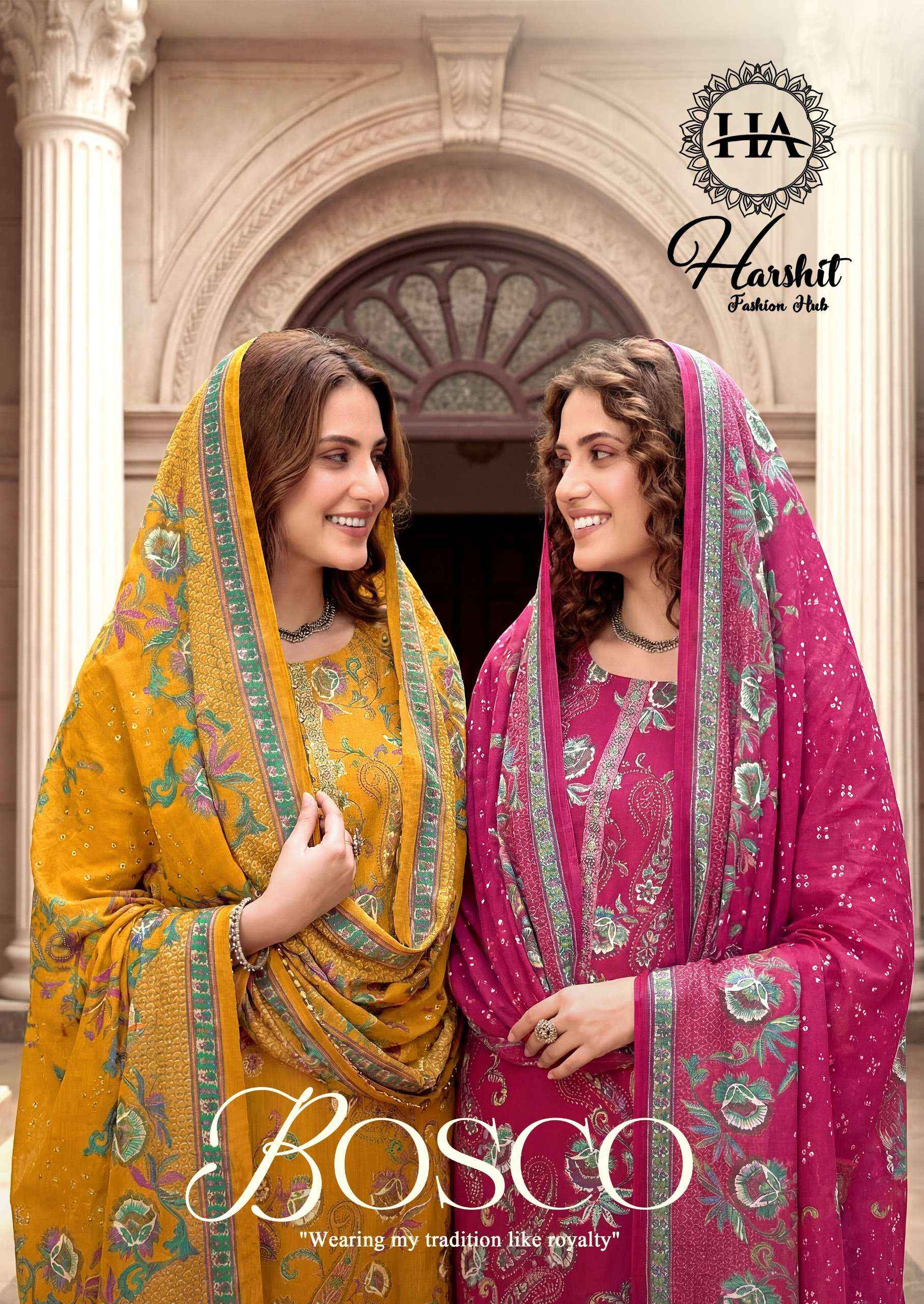 Harshit Fashion Bosco Jam Cotton Dress Material 6 pcs Catalogue