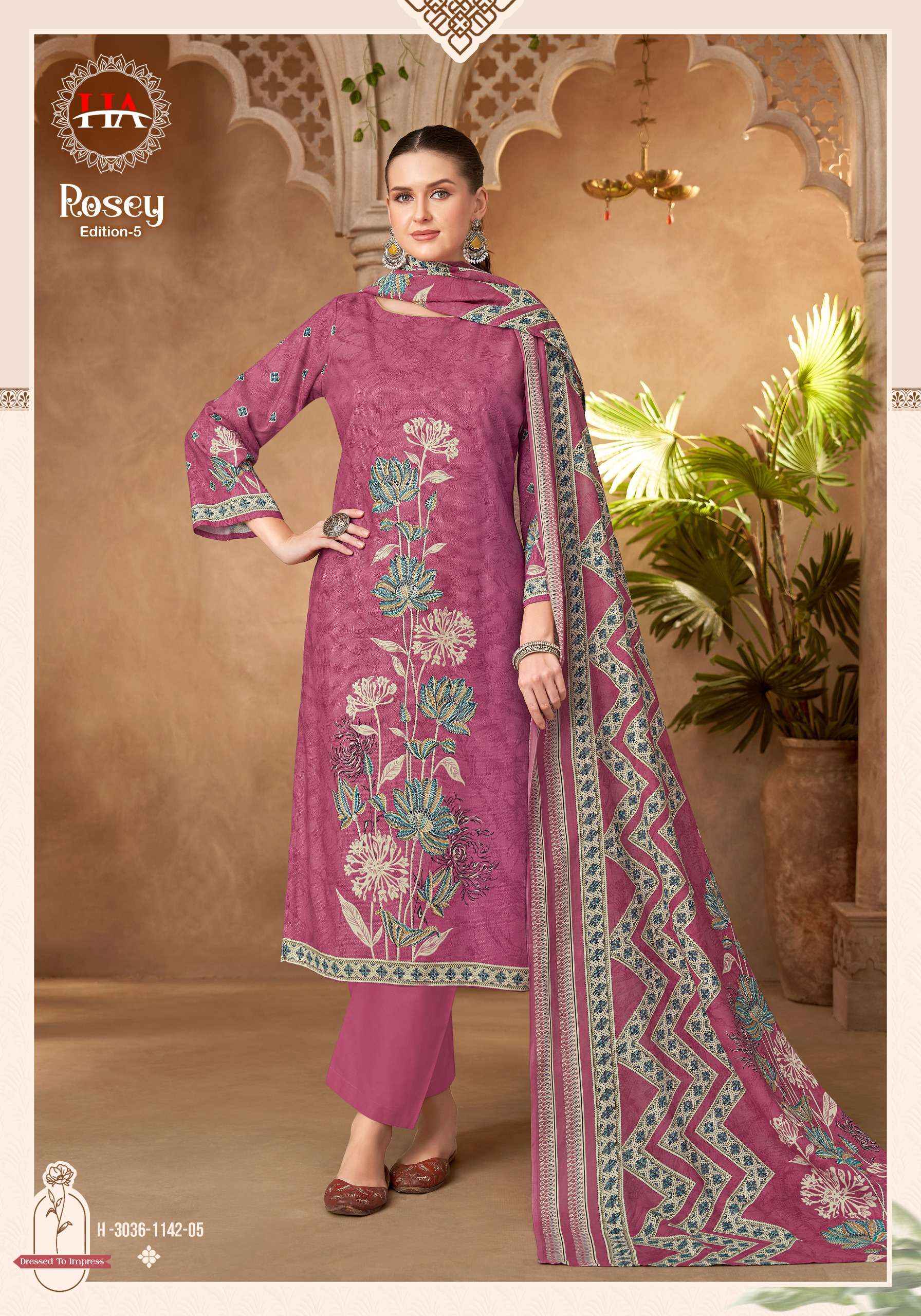 Harshit Fashion Rosey Edition 5 Jam Cotton Dress Material 6 pcs Catalogue