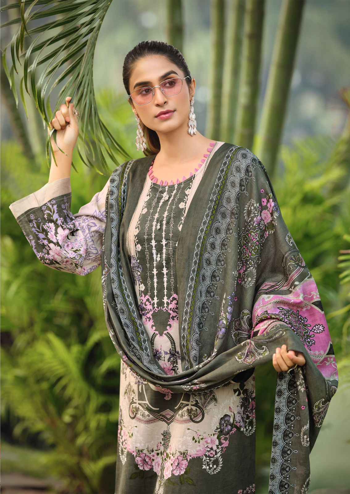 Ishaal Gulmohar Combo Lawn Cotton Dress Material 10 Pc Catalouge