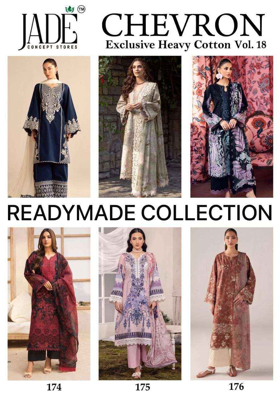 Jade Chevron Vol 18 Readymade Cotton Dress 6 Pc Catalog