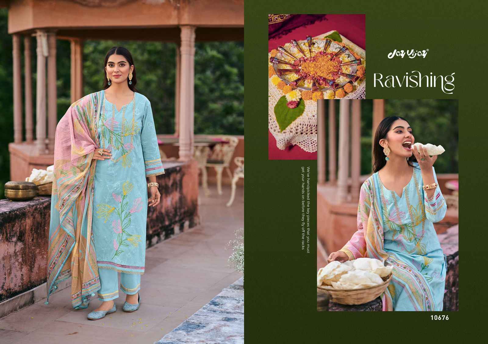 Jay Vijay Fitrah Cotton Dress Material 6 pcs Catalogue