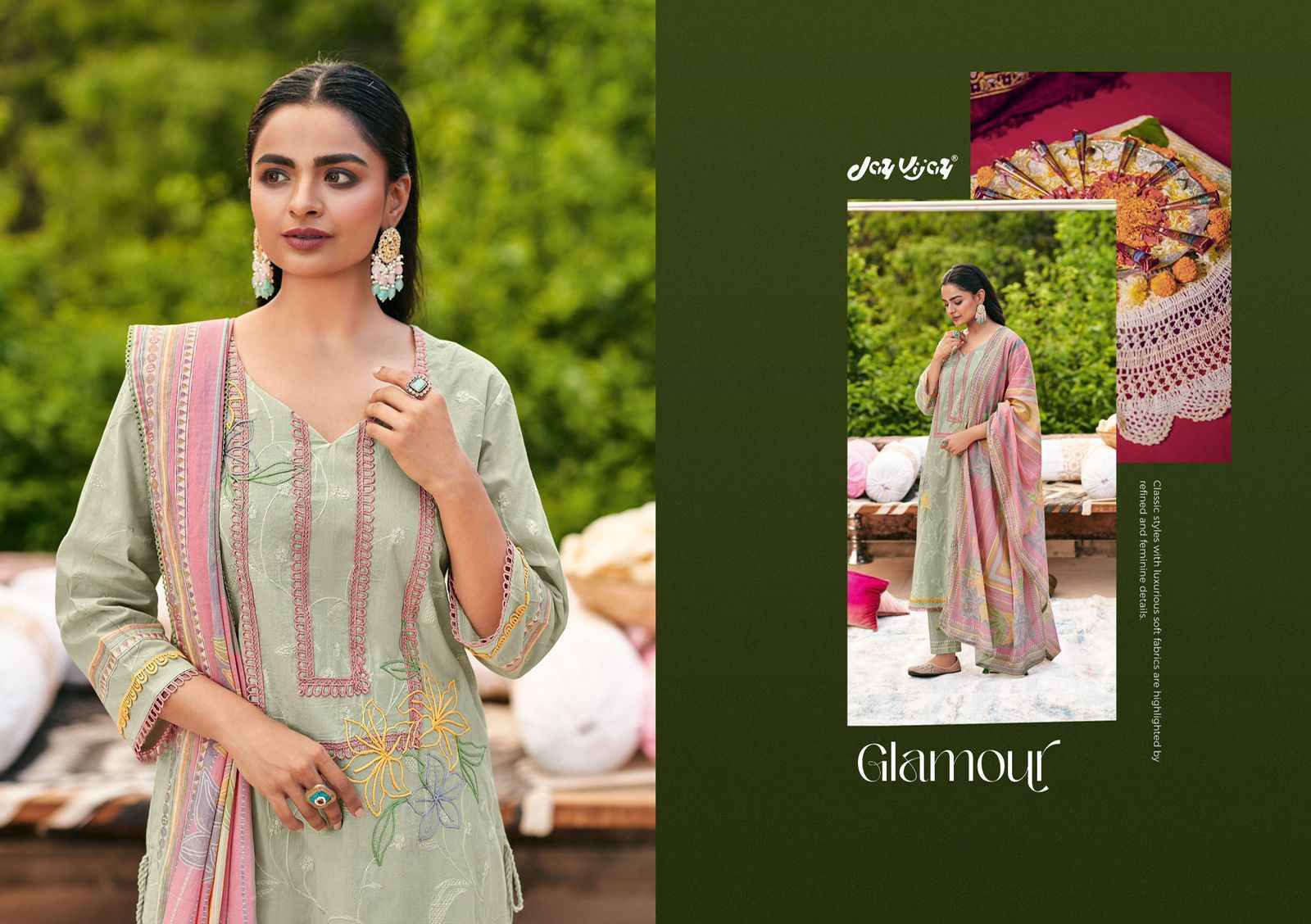 Jay Vijay Fitrah Cotton Dress Material 6 pcs Catalogue