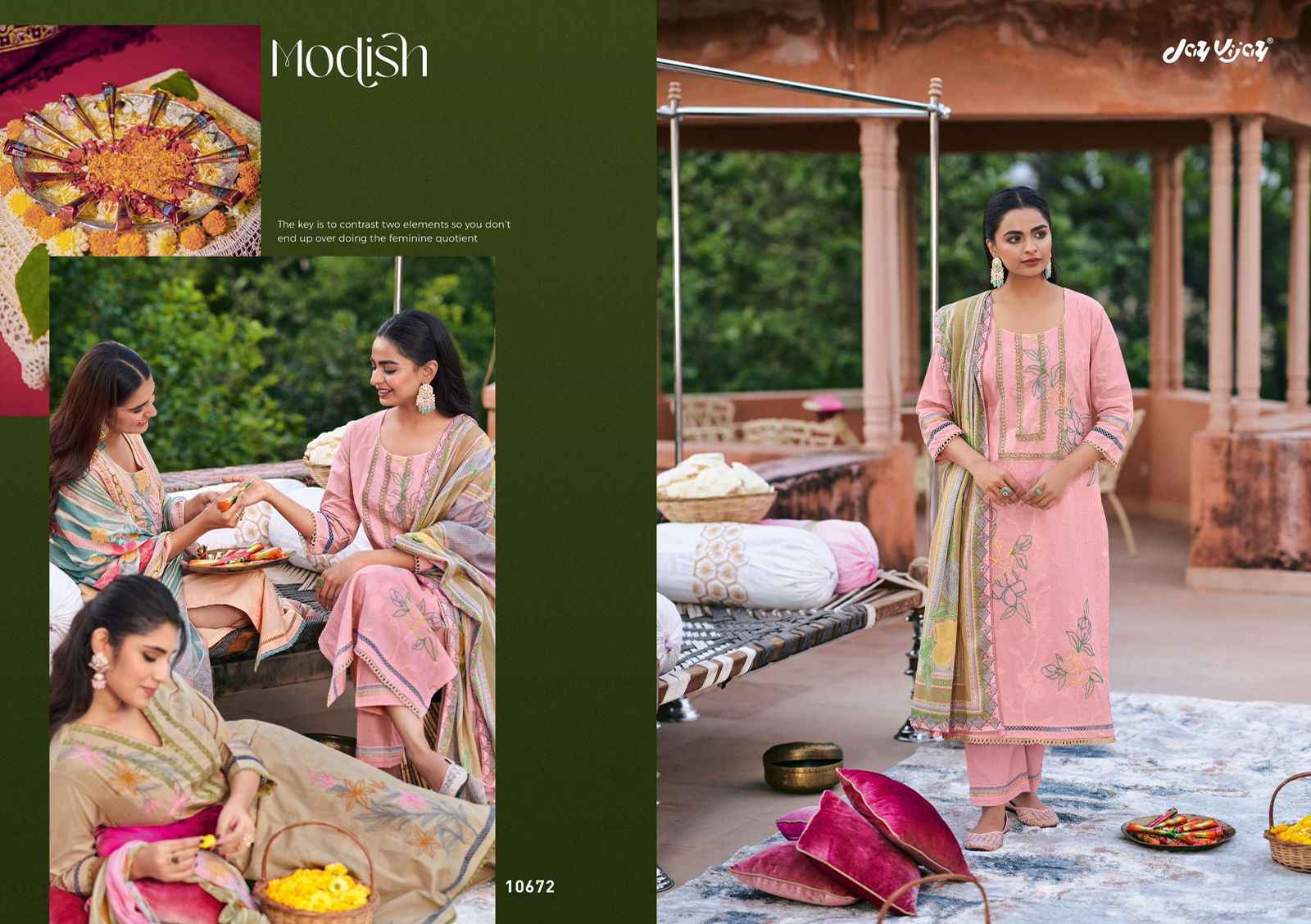 Jay Vijay Fitrah Cotton Dress Material 6 pcs Catalogue