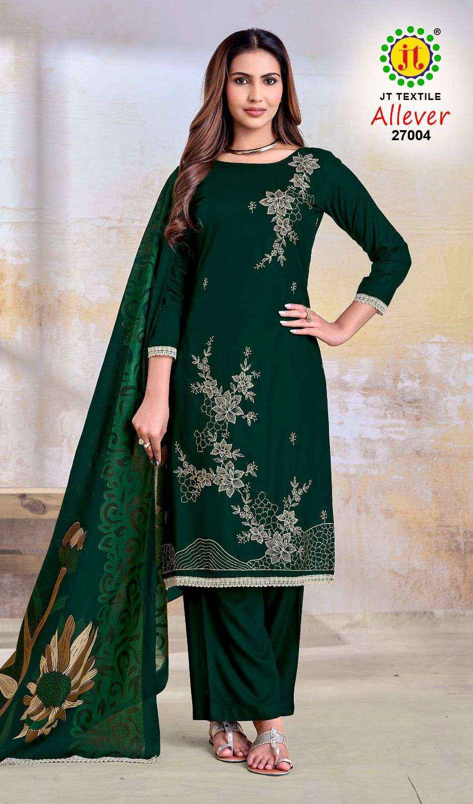 Jt Allever Vol 27 Rayon Dress Material 5 pcs Catalogue
