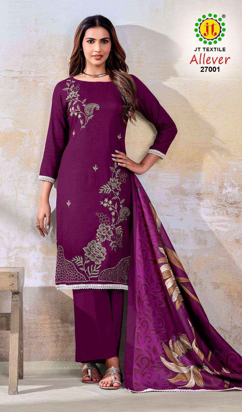 Jt Allever Vol 27 Rayon Dress Material 5 pcs Catalogue