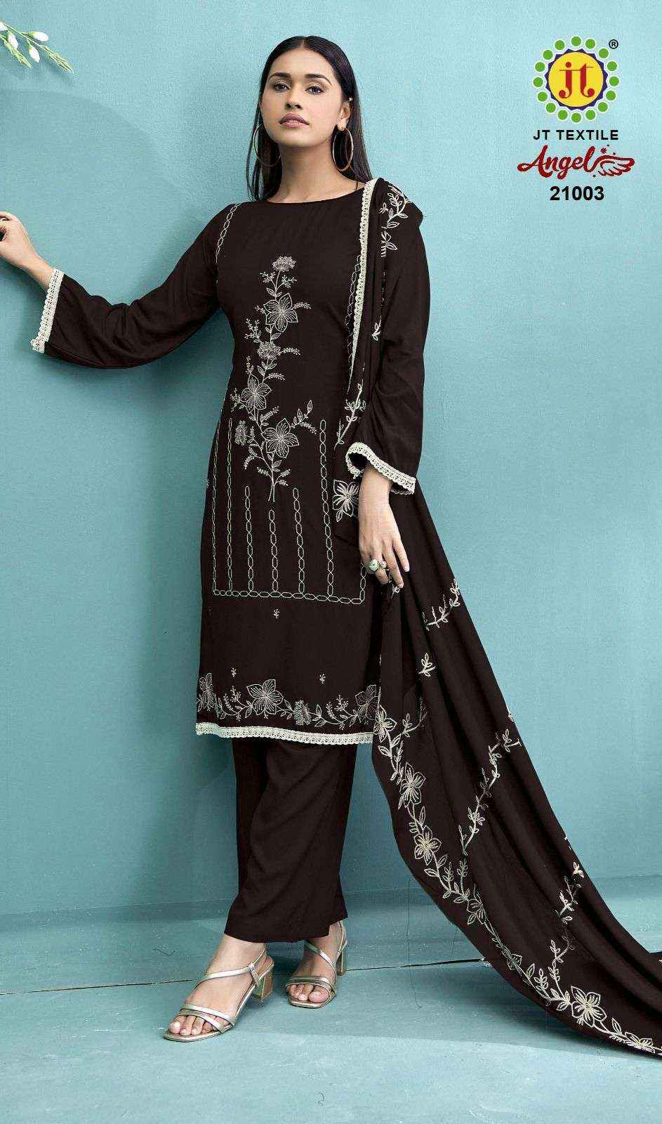 Jt Angel Vol 21 Rayon Dress Material 5 pcs Catalogue