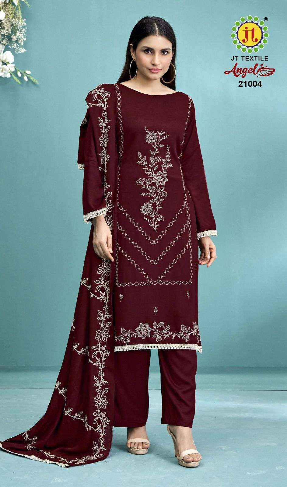 Jt Angel Vol 21 Rayon Dress Material 5 pcs Catalogue