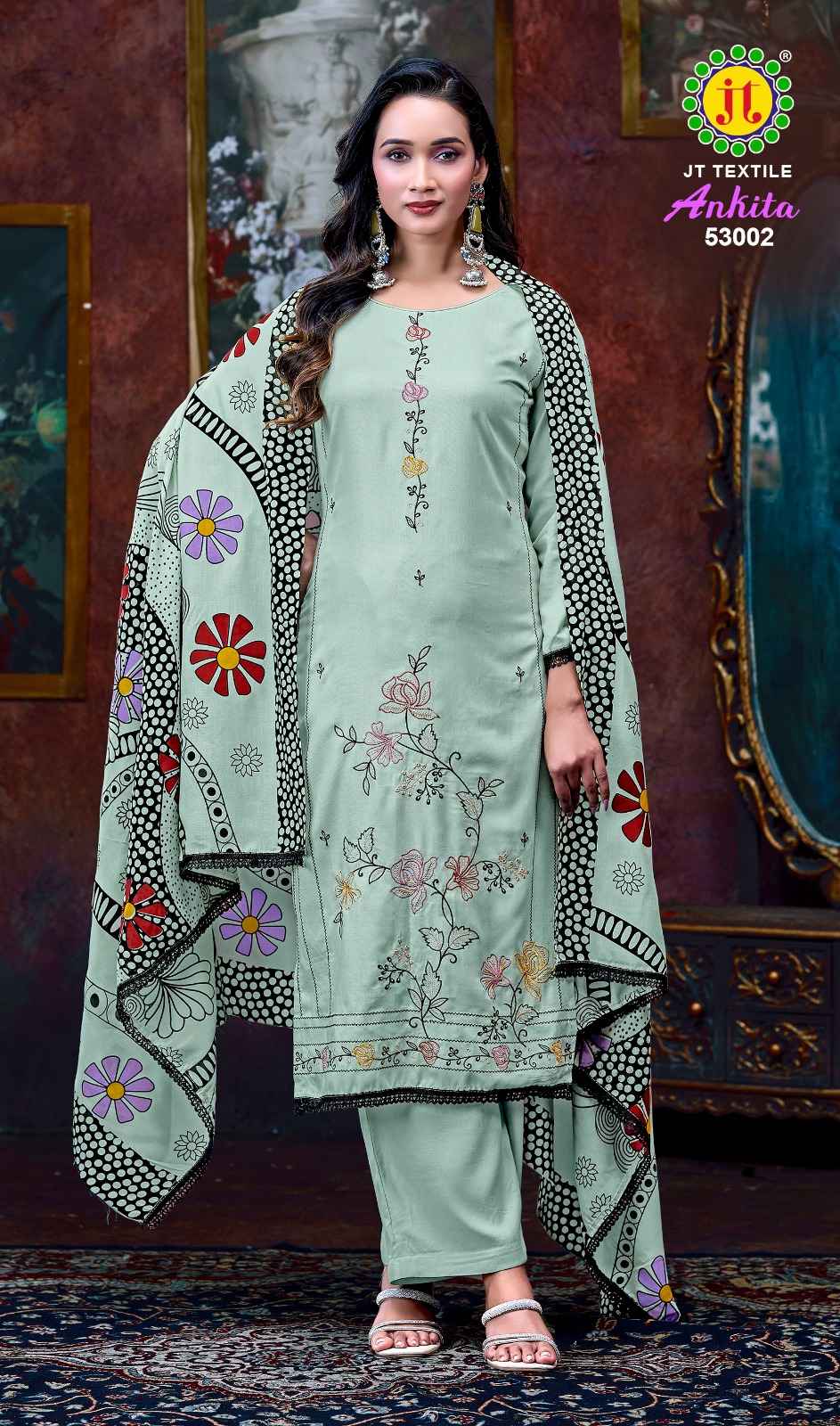 Jt Ankita Vol 53 Rayon Dress Material 5 pcs Catalogue