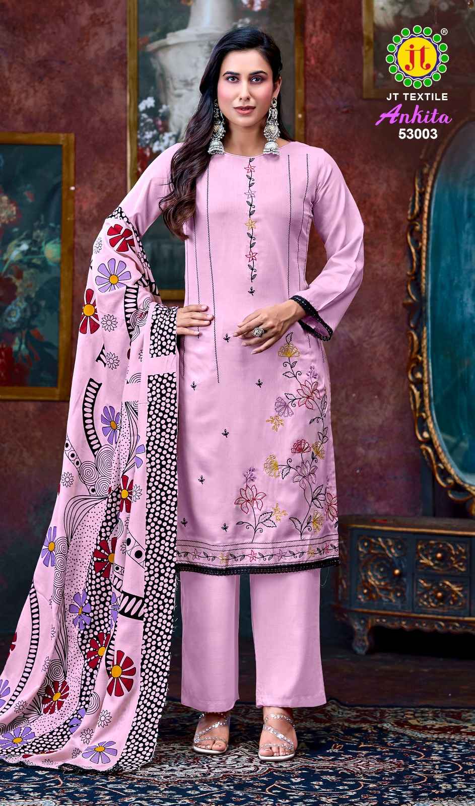 Jt Ankita Vol 53 Rayon Dress Material 5 pcs Catalogue