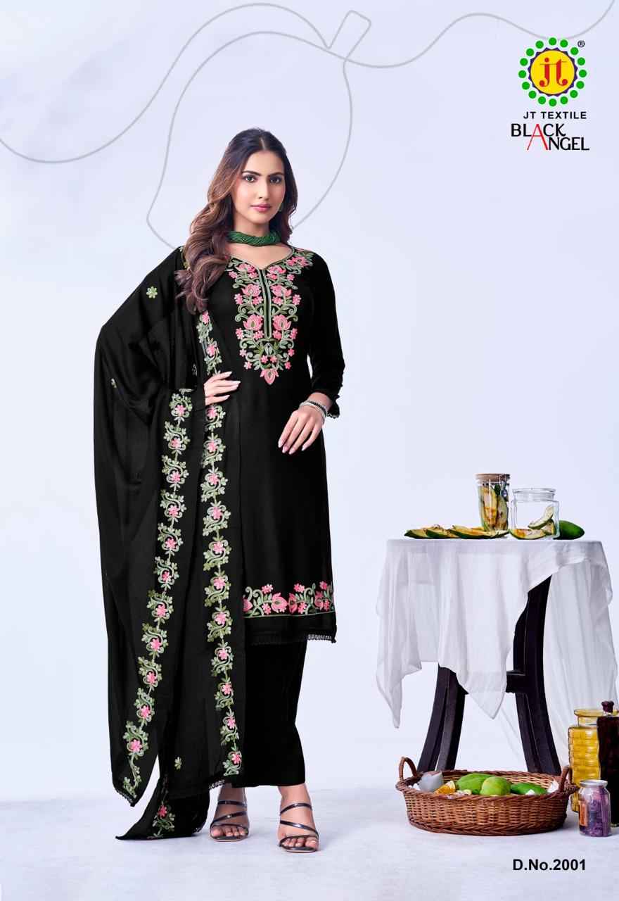 Jt Black Angel Vol 2 Rayon Dress Material 5 pcs Catalogue
