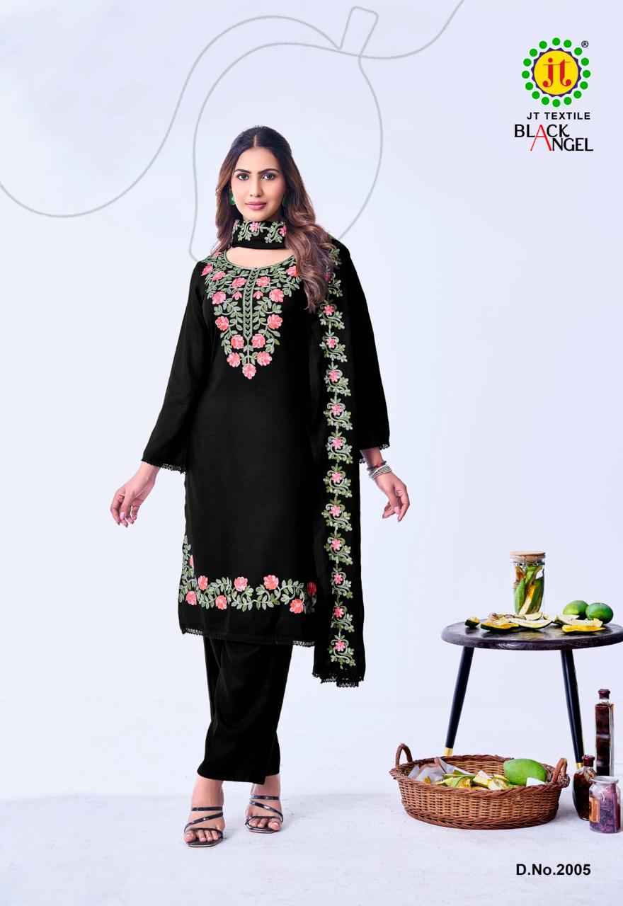 Jt Black Angel Vol 2 Rayon Dress Material 5 pcs Catalogue