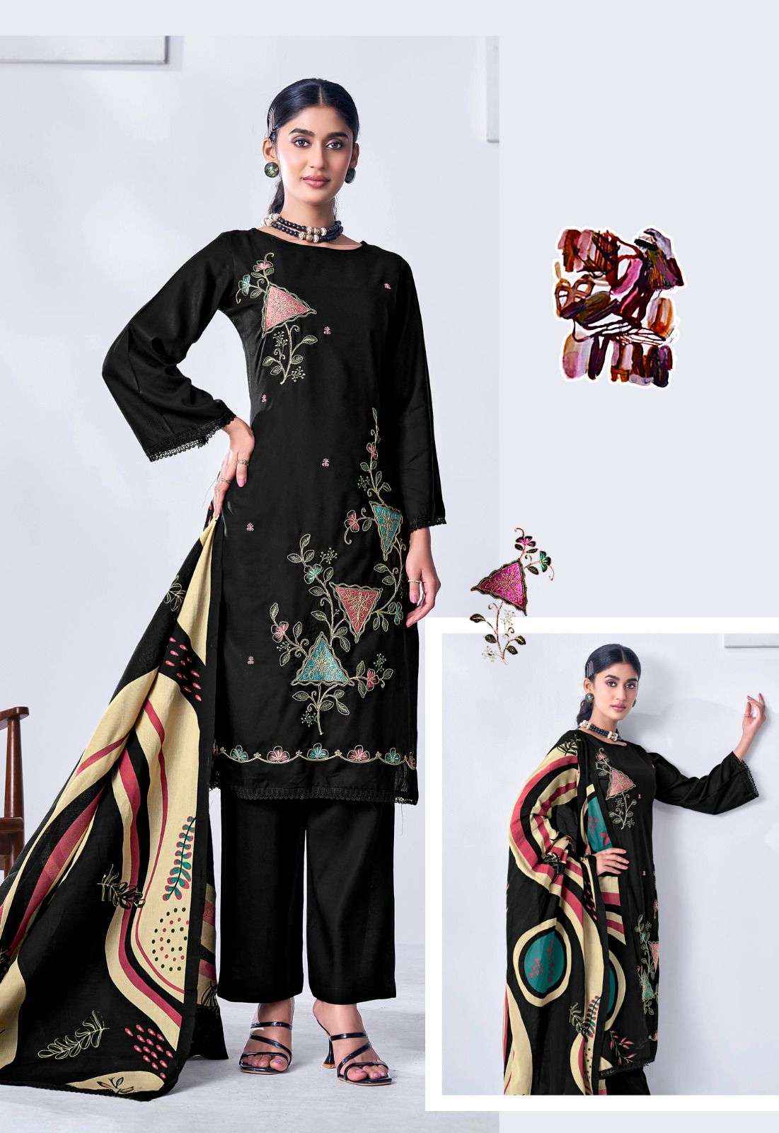 Jt Black Mango Vol 17 Rayon Dress Material 5 pcs Catalogue