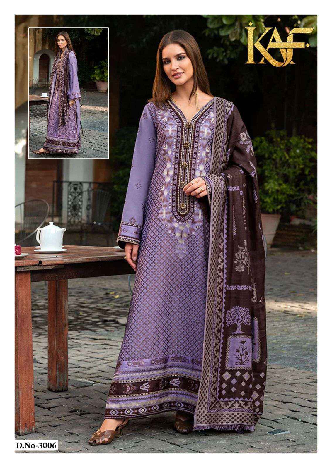 KAF Fabric Evayra Gulaal Vol 3 Cotton Dress Material 6 Pc Catalouge