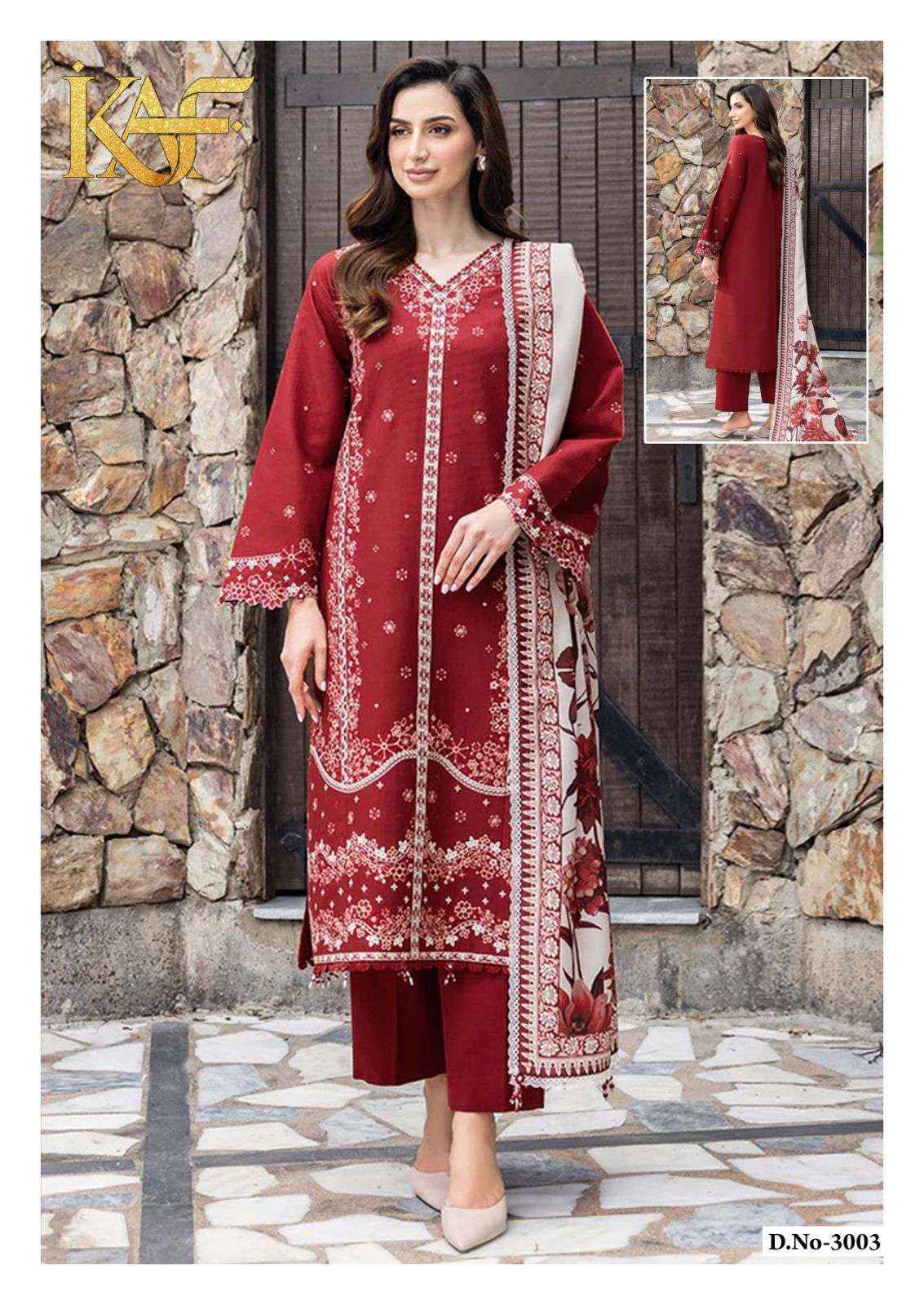 KAF Fabric Evayra Gulaal Vol 3 Cotton Dress Material 6 Pc Catalouge